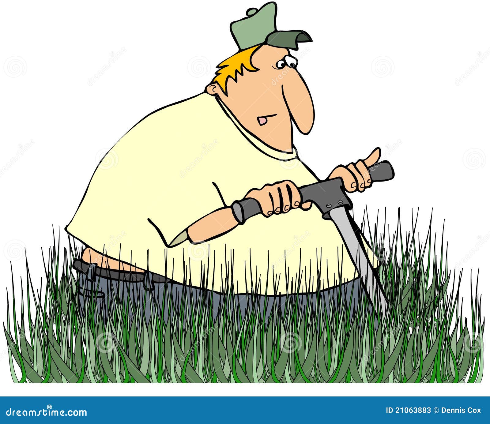 clipart of man cutting grass - photo #49