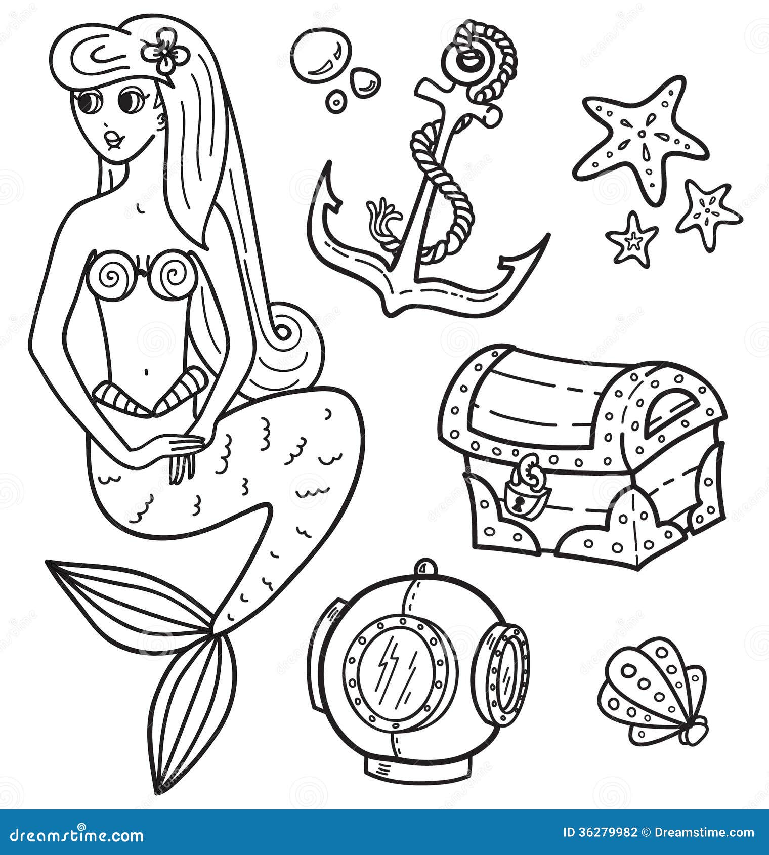 underwater mermaid coloring pages - photo #15