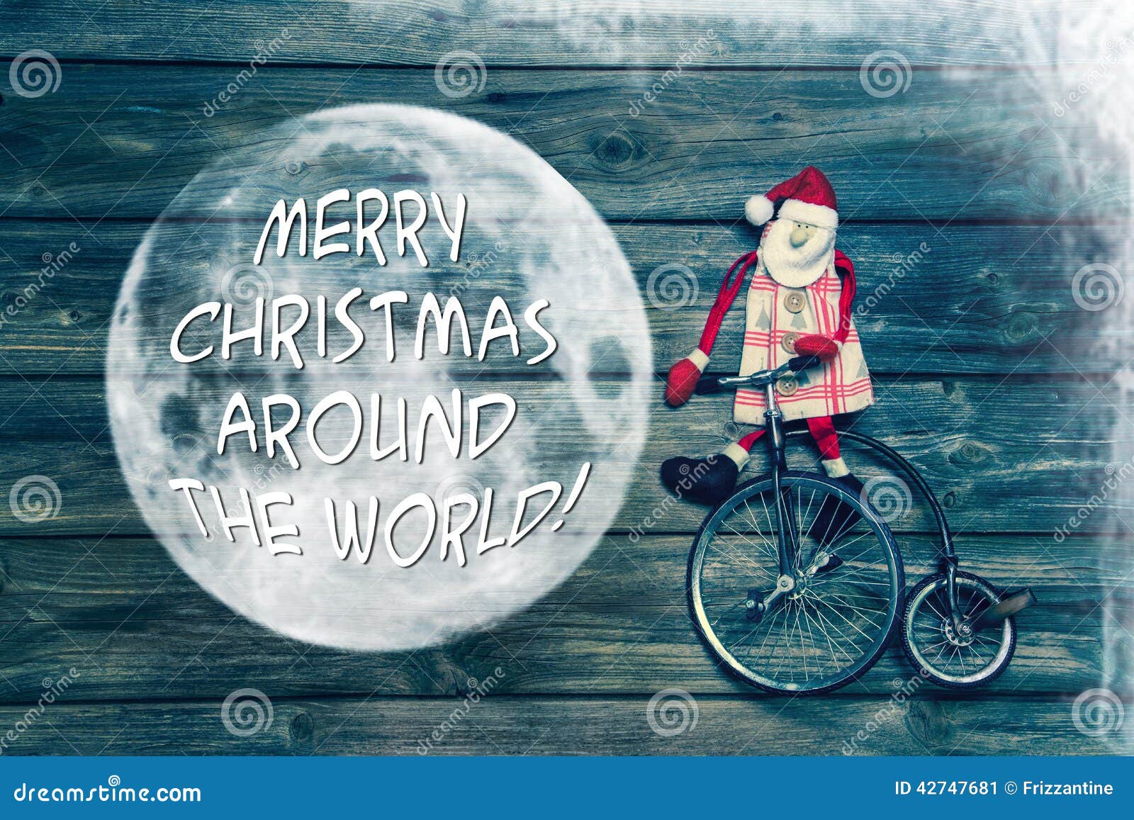 Merry Christmas Around The World - Greeting Card With Text Decor Stock ...