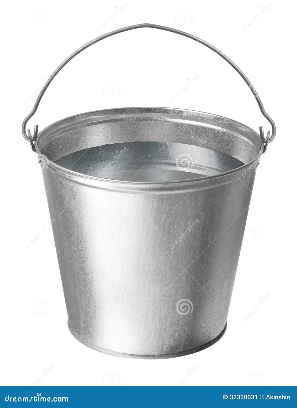 Metal Bucket With Water Stock Image  Image: 32330031