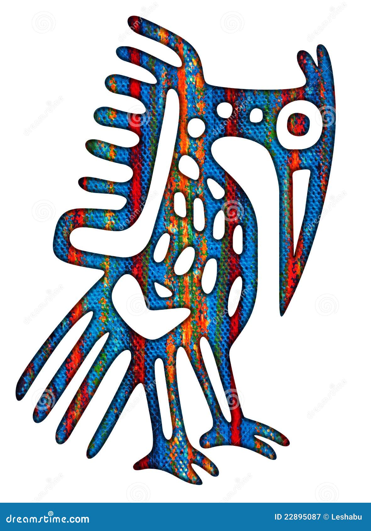 Mexican Bird (Eagle) Illustration Royalty Free Stock Photography