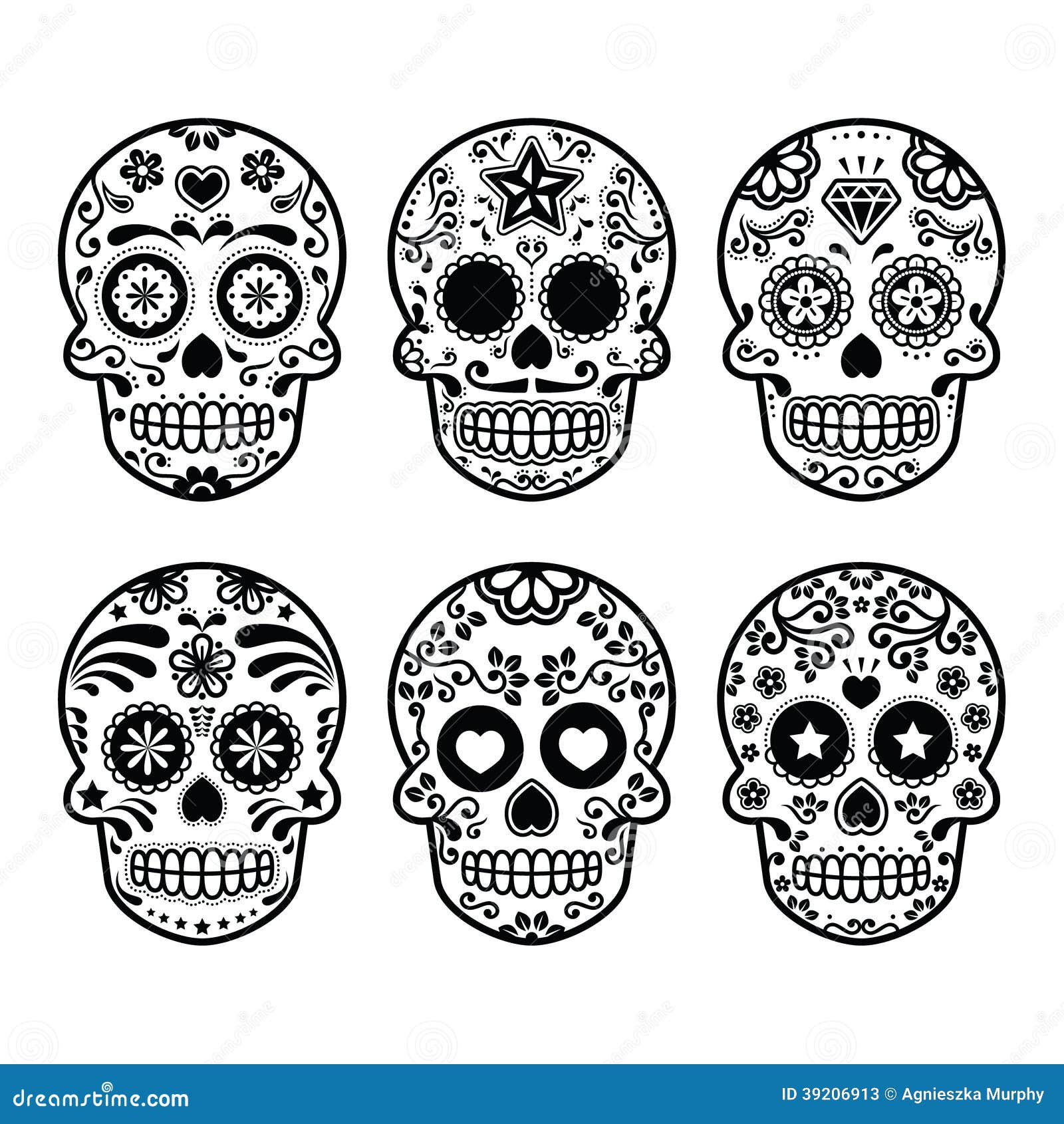 Sugar Skull Tattoo Black And White