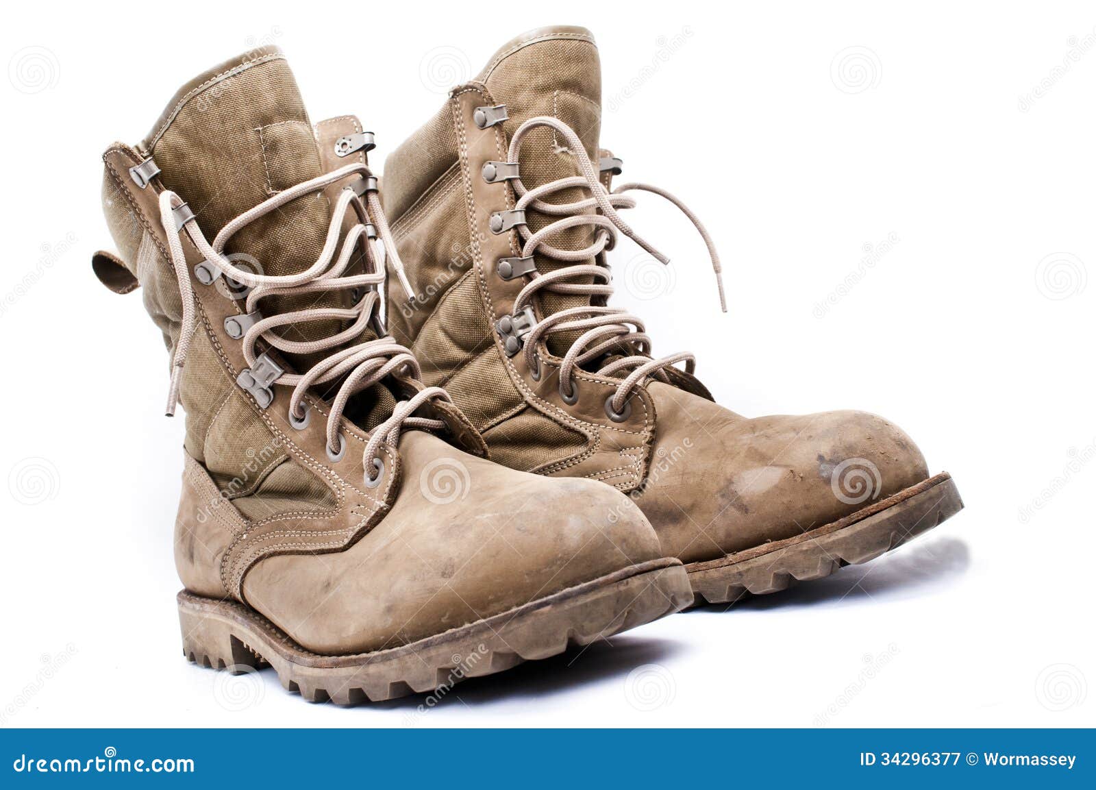 Military Combat Boots Drawing