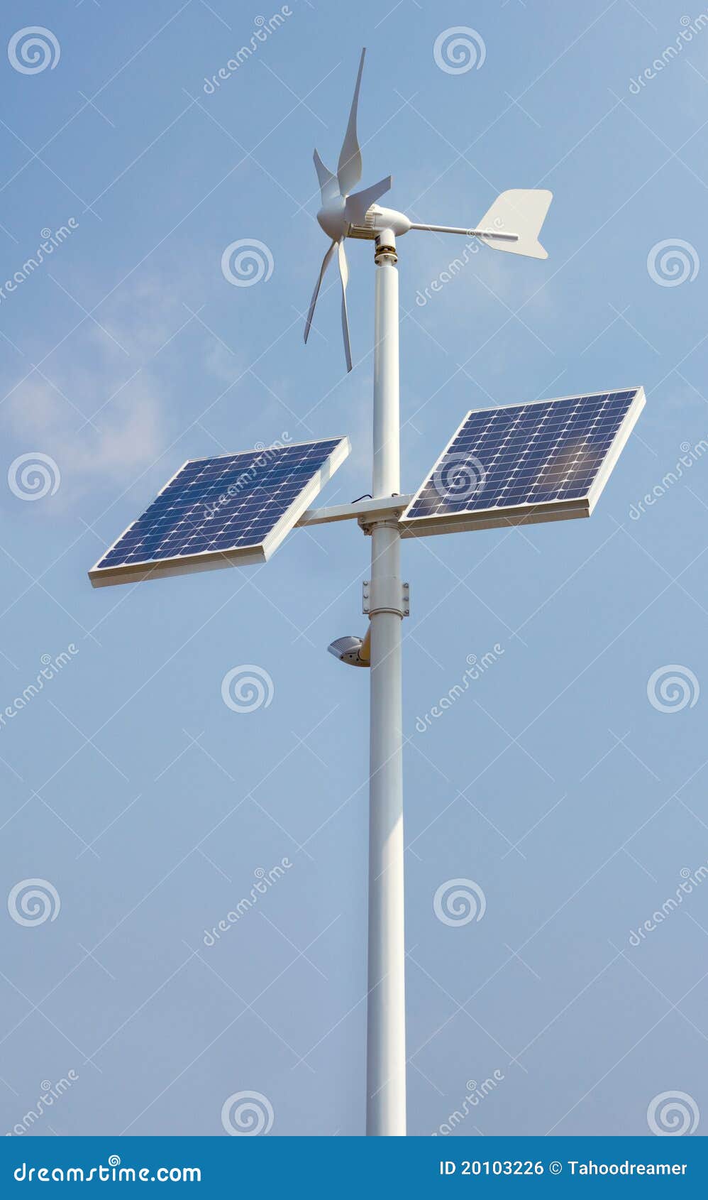 Mini Wind Power And Solar Panels Royalty Free Stock Image - Image 