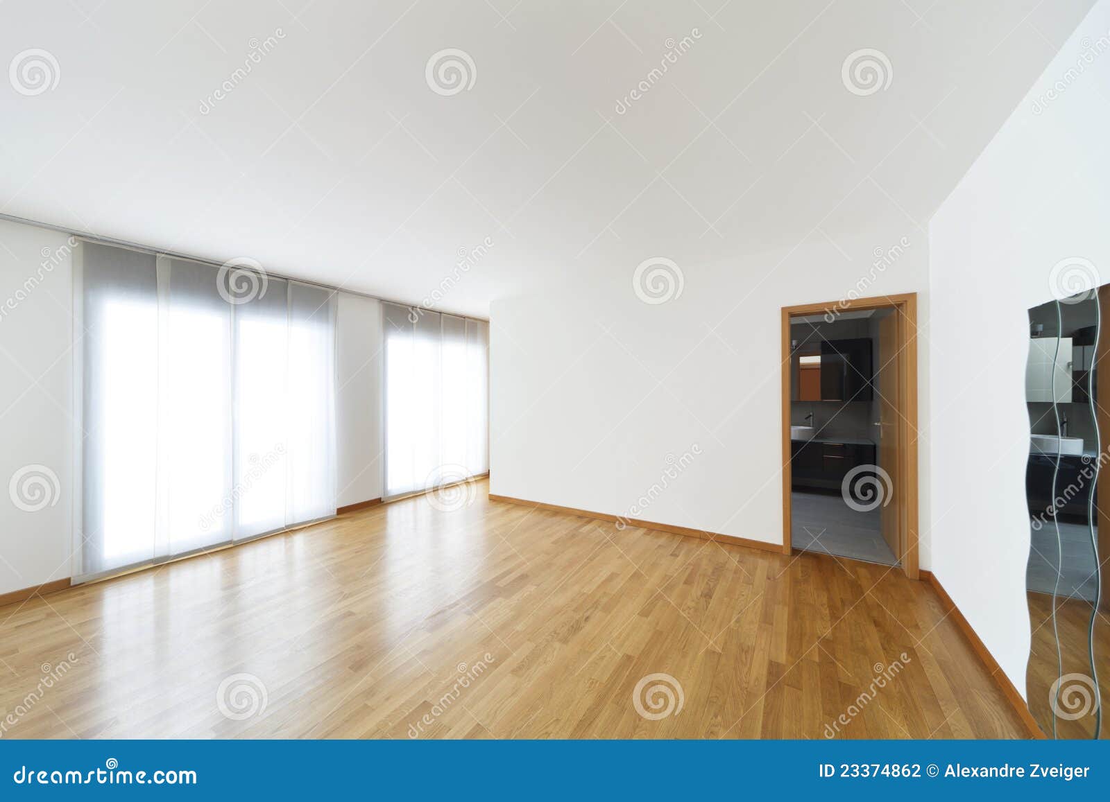 Mirror And Window In Empty Room Stock Photography - Image ...
