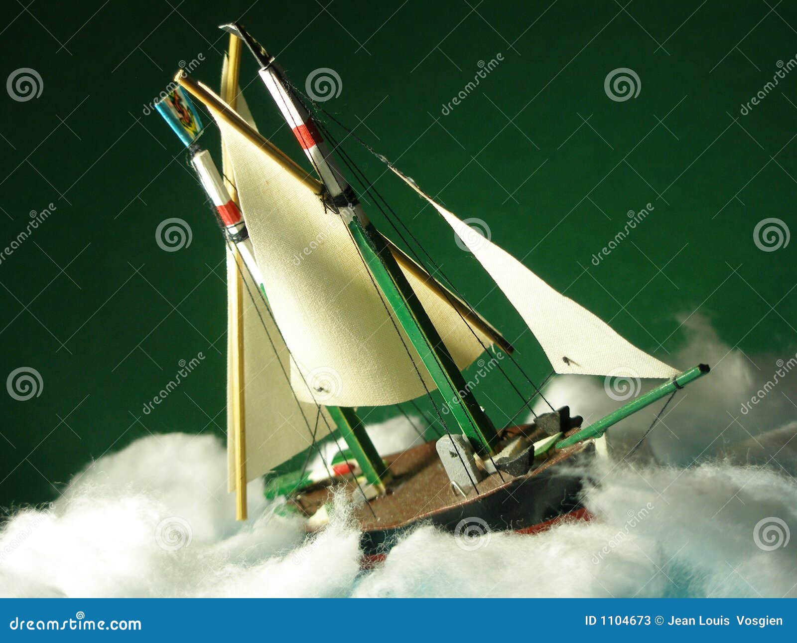 Model Boat Suffering Bad Weather Stock Photos - Image: 1104673