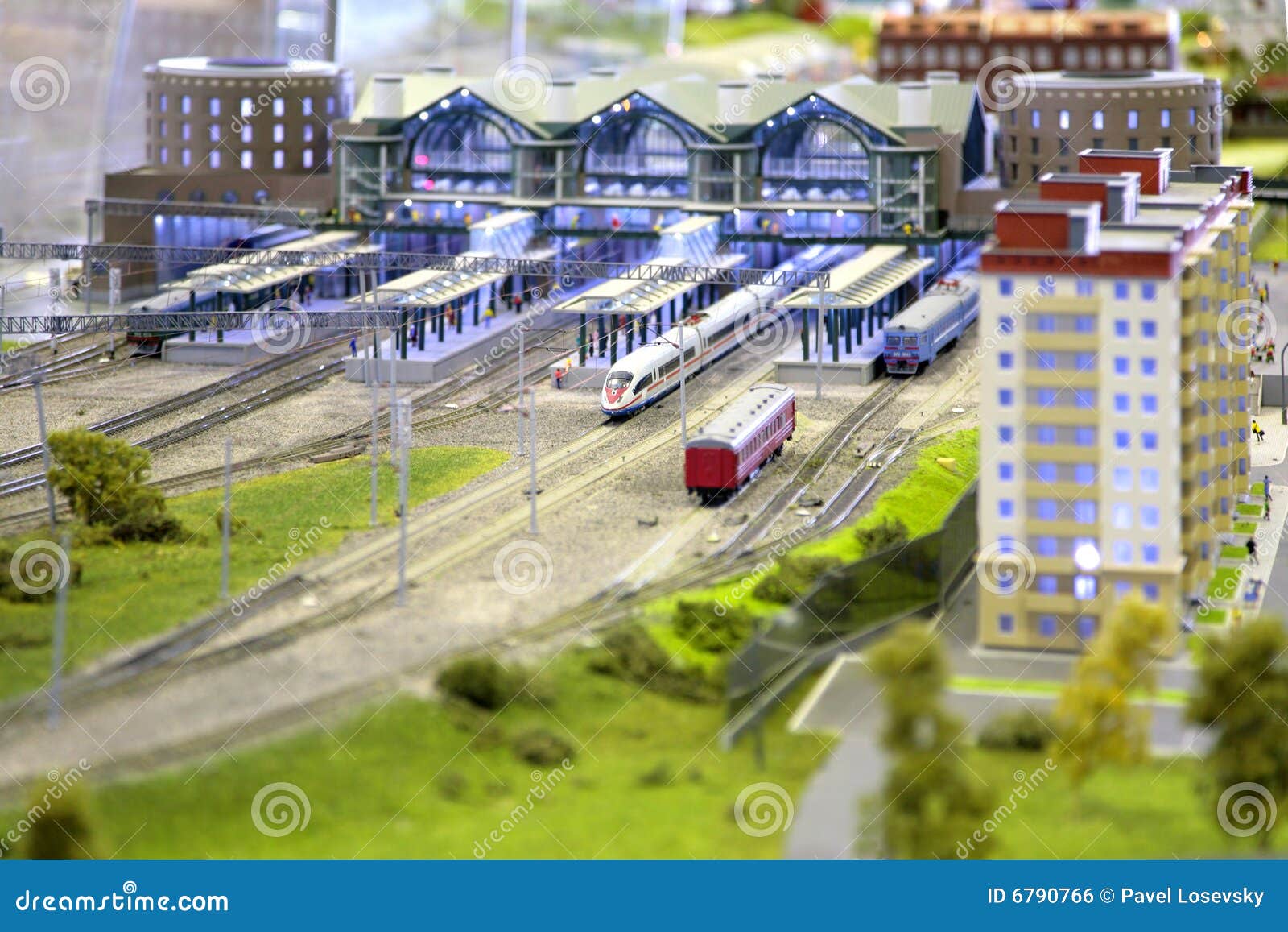 Model Of Railway Station Royalty Free Stock Image - Image: 6790766