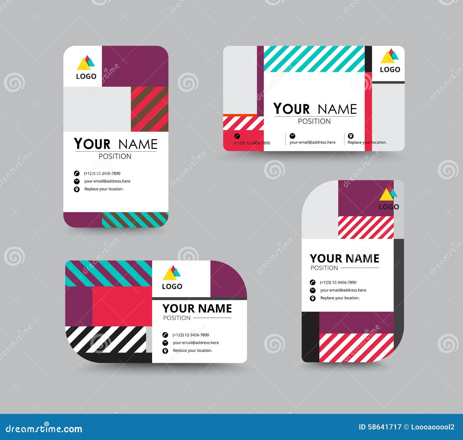 Modern Business Card And Name Card Design Stock Vector ...