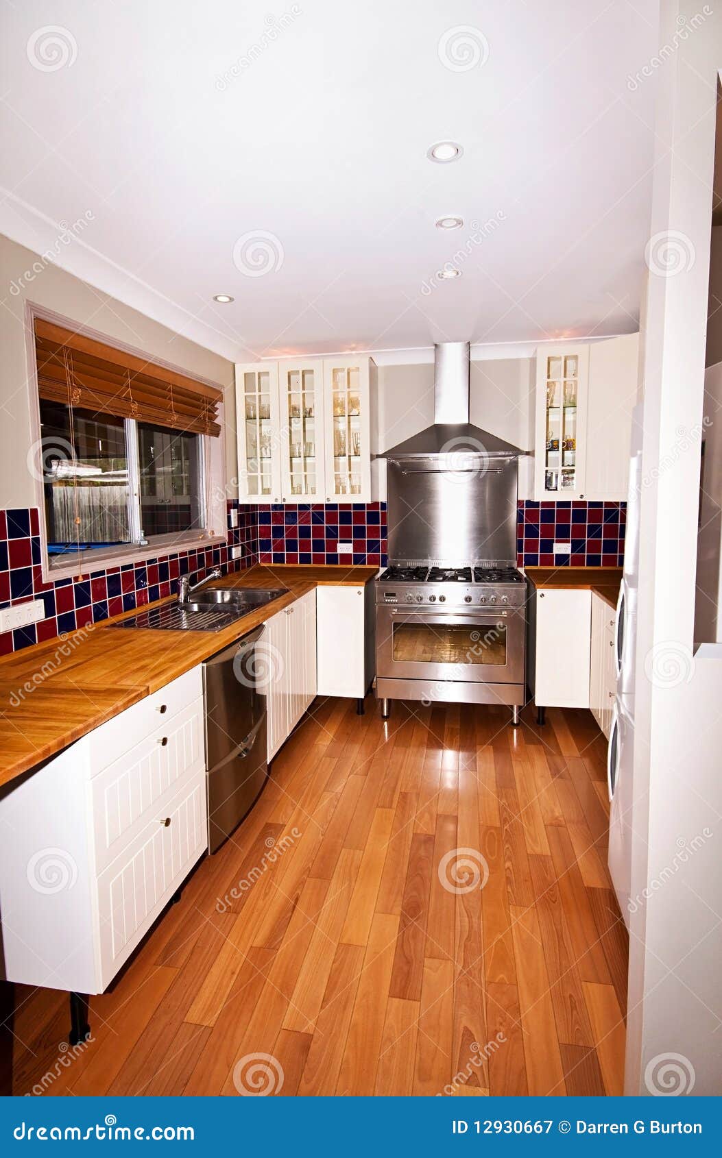 Modern Kitchen With Gas Stove Royalty Free Stock Photography - Image ...