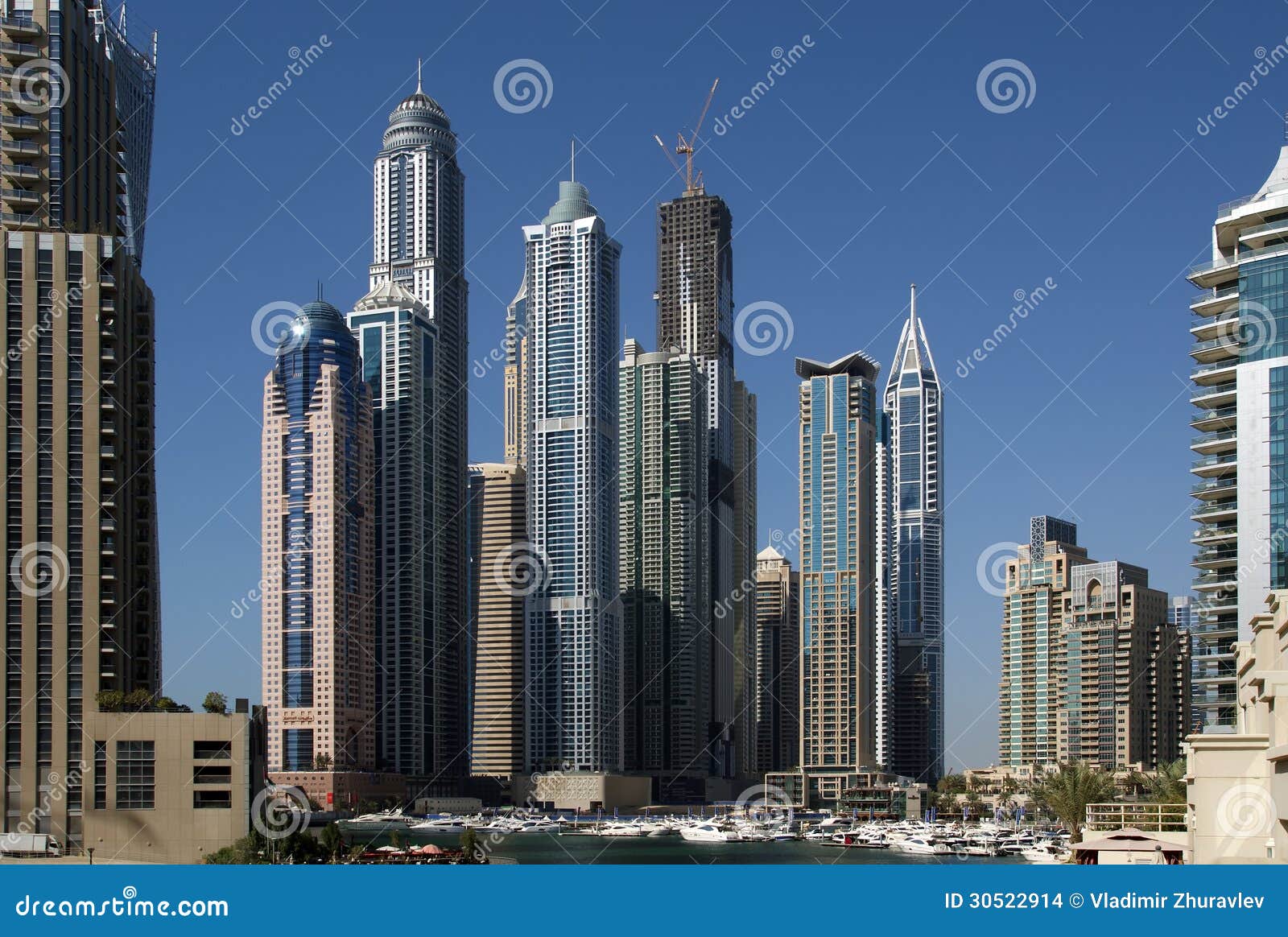 Modern Skyscrapers, Dubai Marina, Dubai Stock Images - Image: 30522914