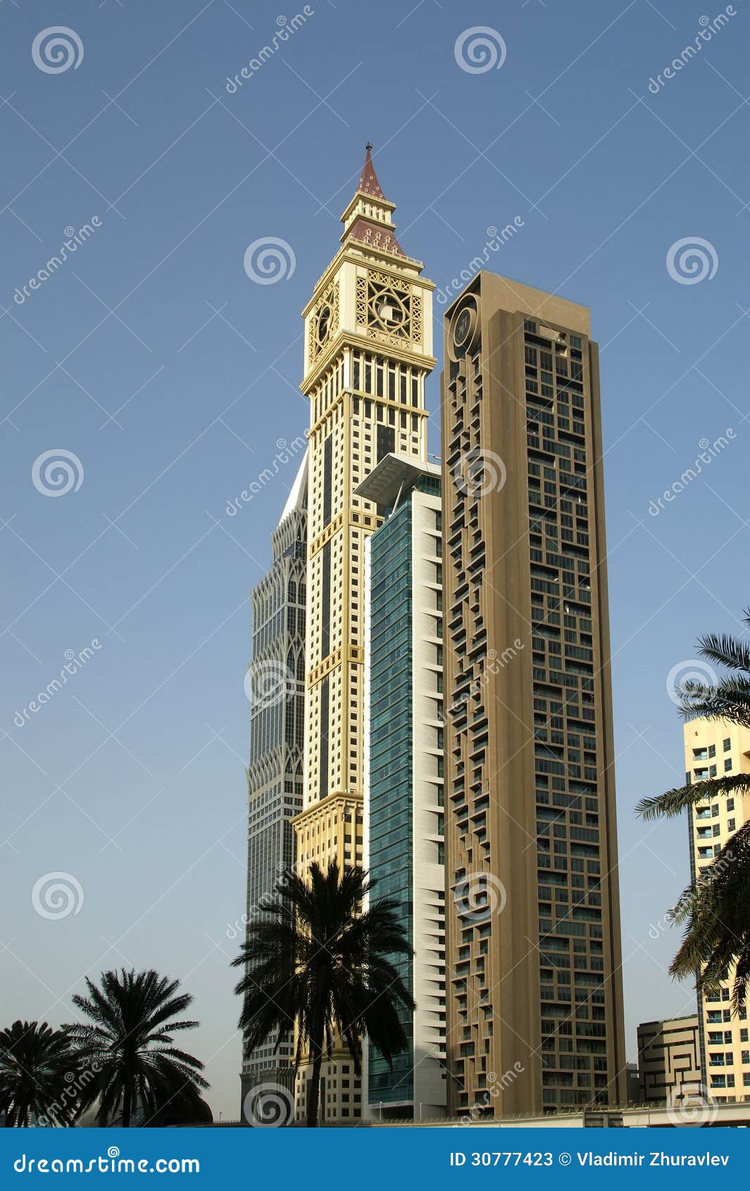 Modern skyscrapers, Sheikh zayed road, Dubai, United Arab Emirates ...