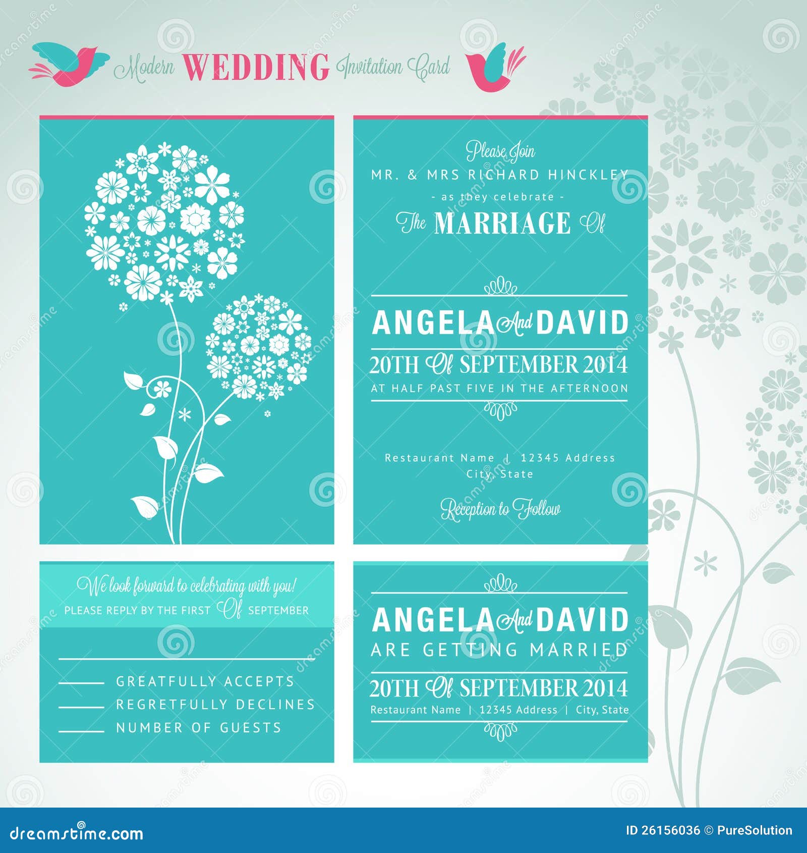 The wedding invitation card