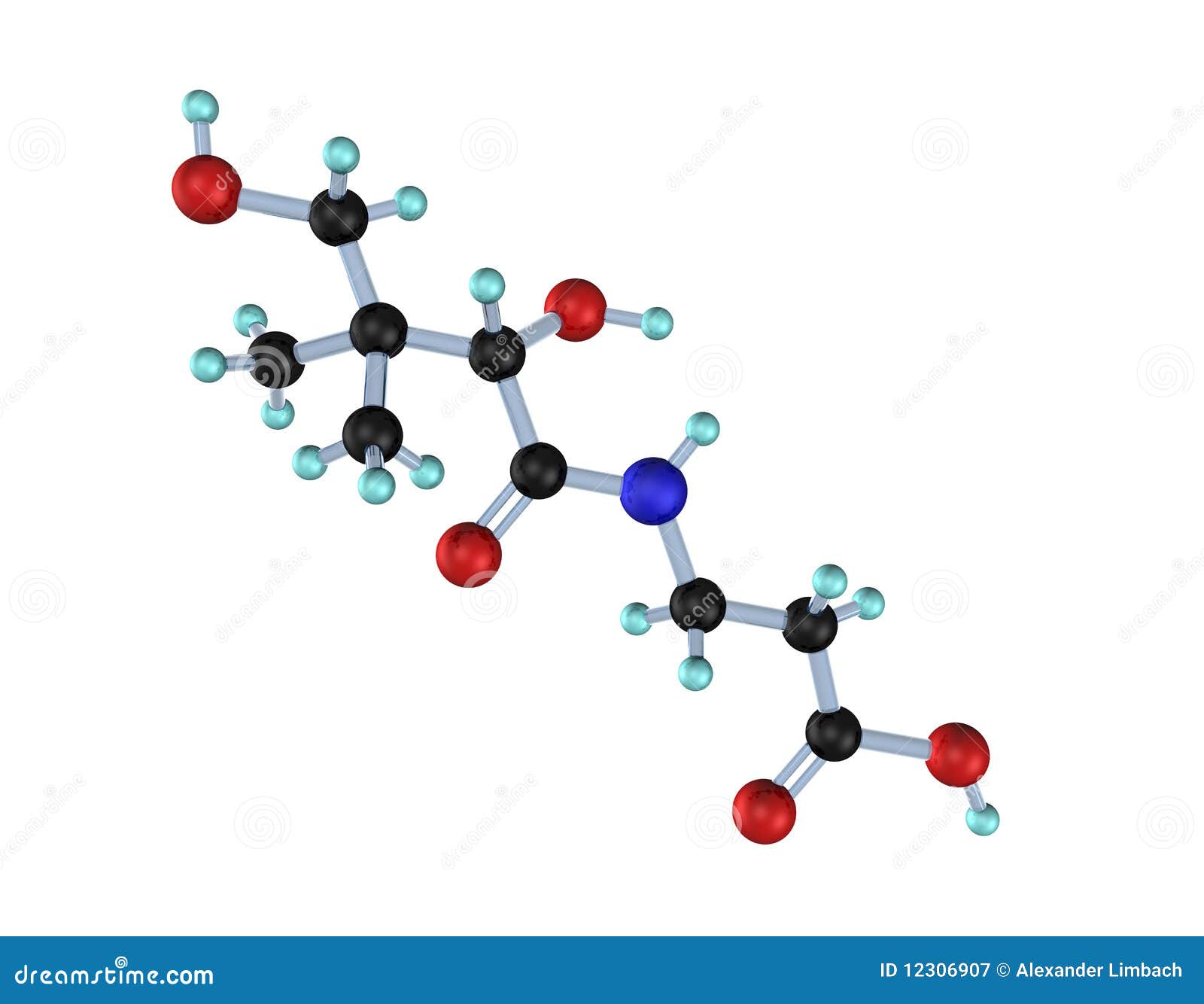 Molecule Vitamin B5 3D Royalty Free Stock Photography ...