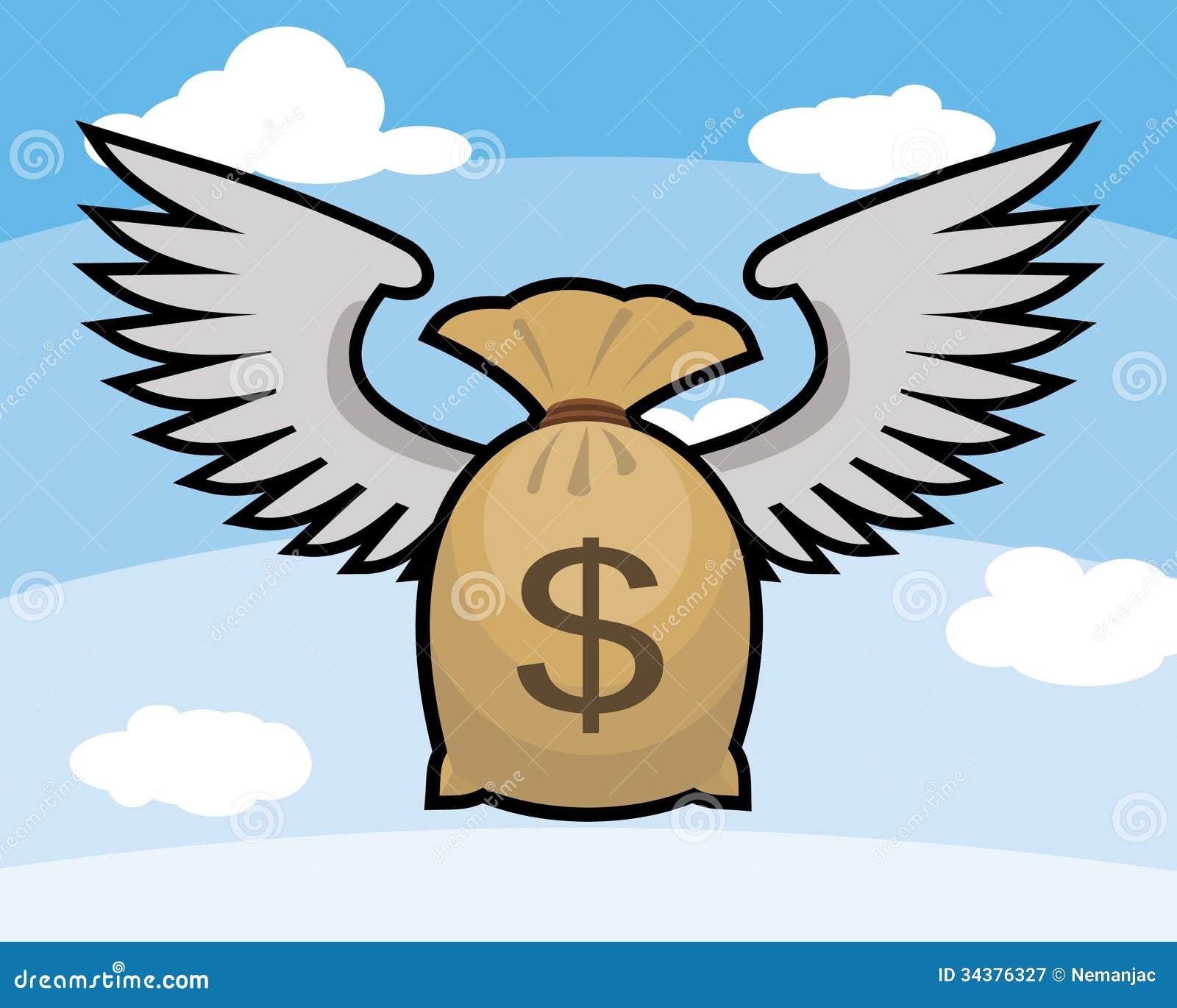 clipart money with wings - photo #39