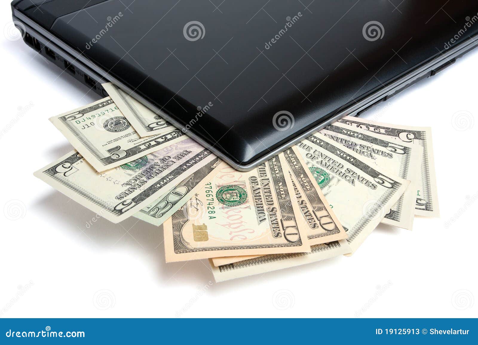 Money And Laptop Stock Photos - Image: 19125913