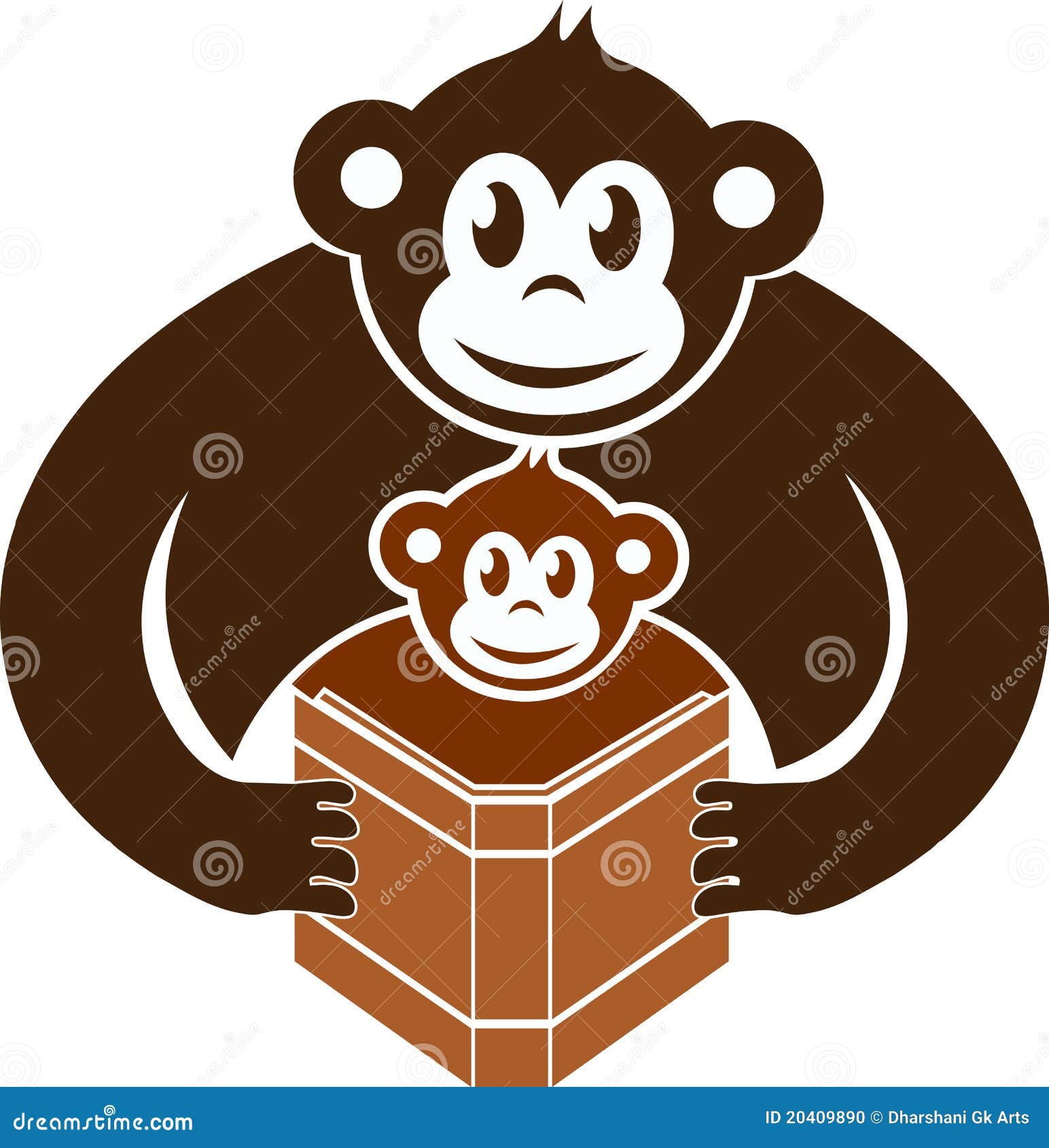 monkey reading clipart - photo #22