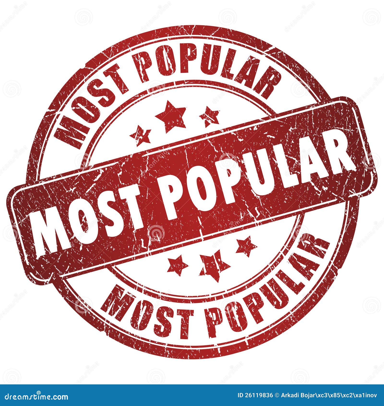 Most Popular Stamp Royalty Free Stock Image - Image: 26119836