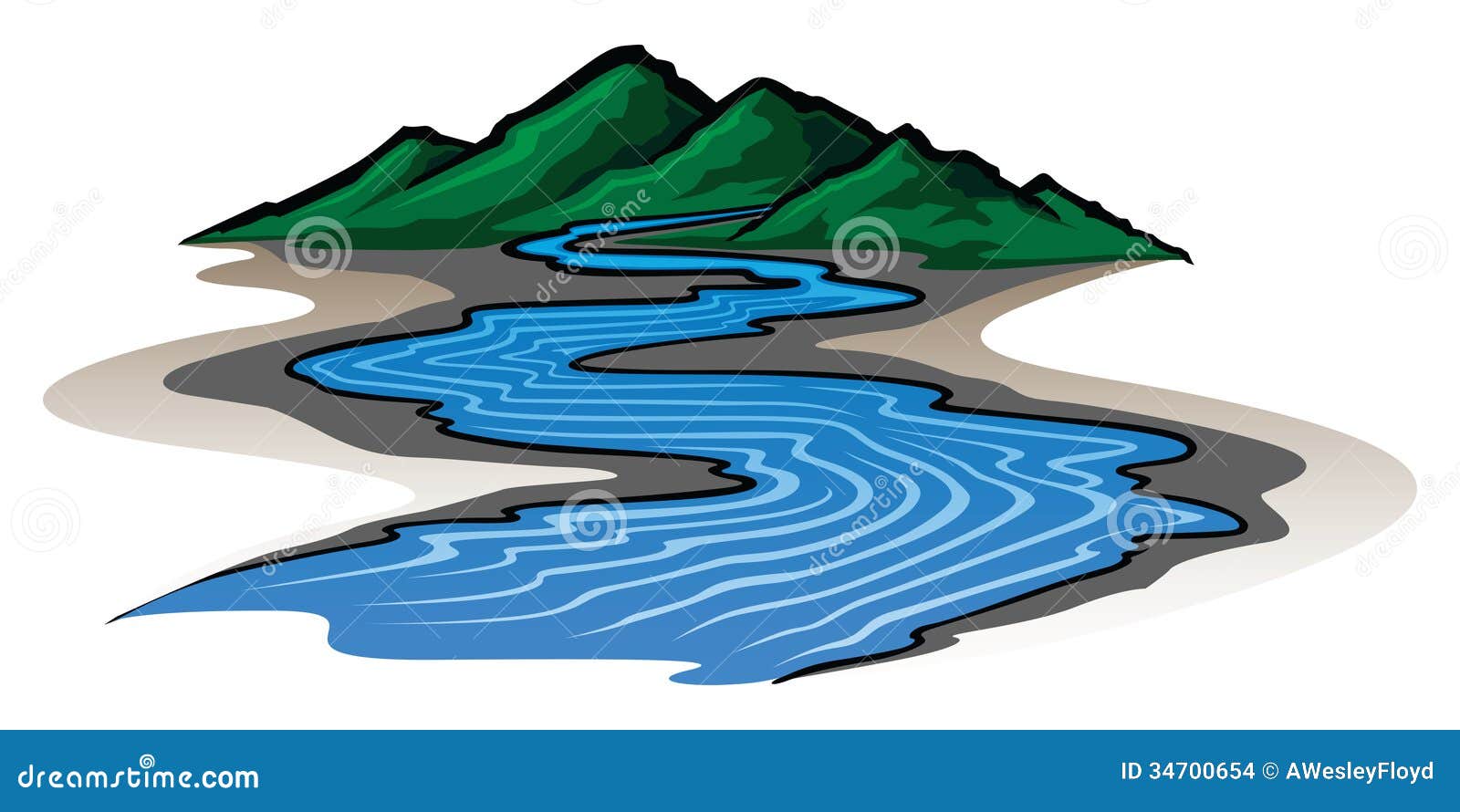 clipart flowing river - photo #25