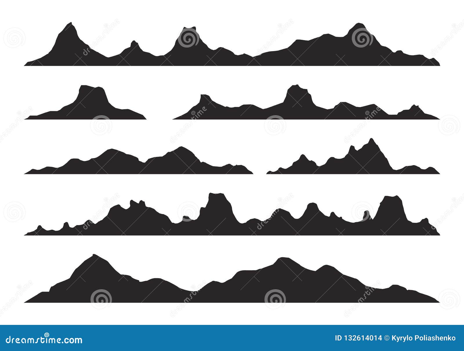 Mountains Silhouettes Black Skyline Ranges High Mountain Hike