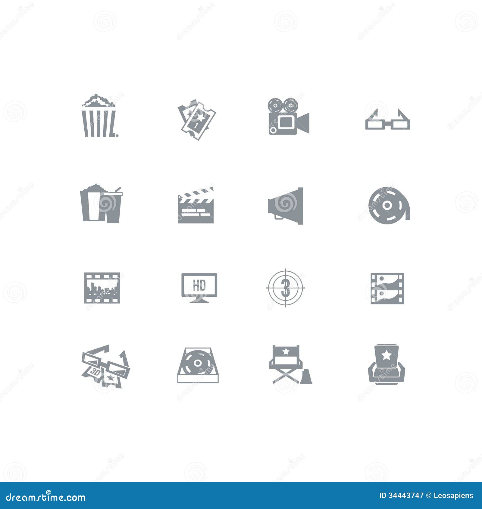 Movie Icon Set Royalty Free Stock Photography - Image ...