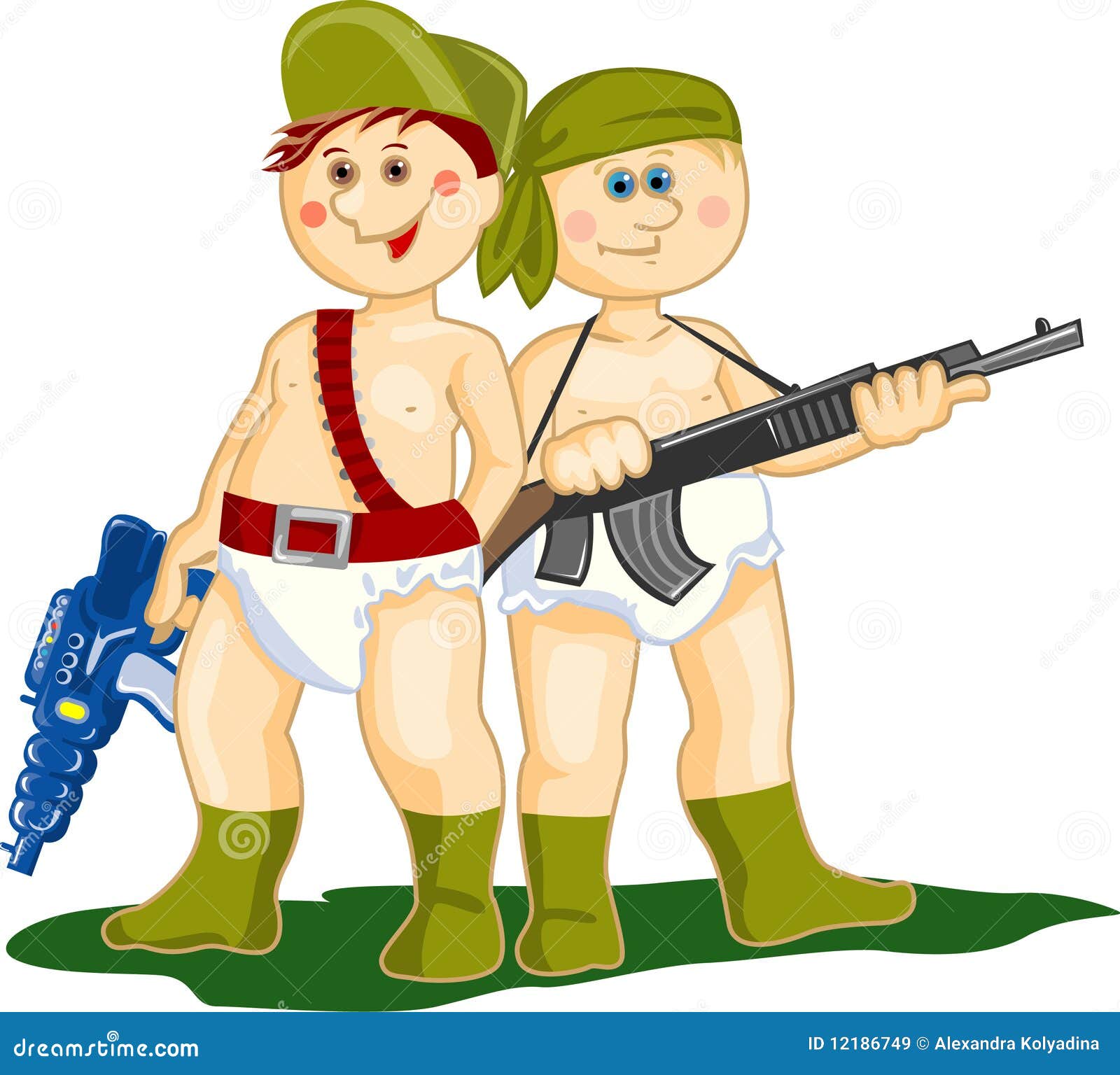 Muchachos militares ilustración del vector Ilustración de soldado