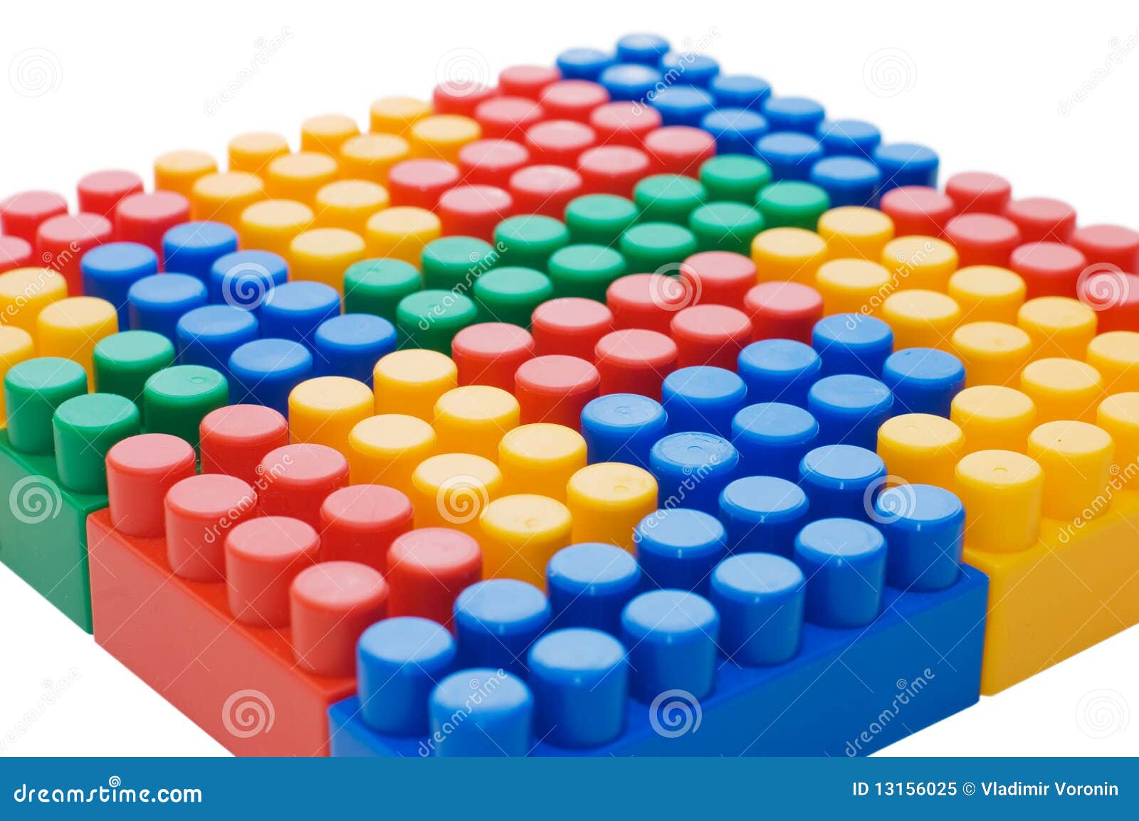 Multicolored Plastic Blocks On White Royalty Free Stock Photo Image