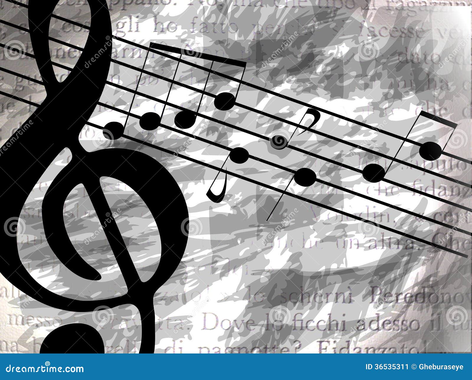 treble clef no background