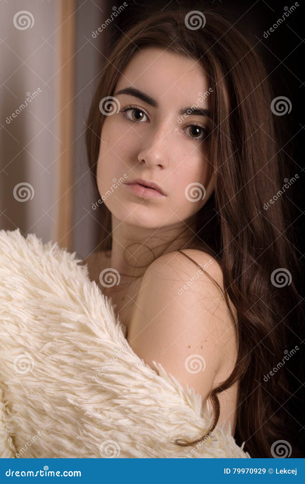 Naked Sensual Girl Stock Image Image Of Indoor Long