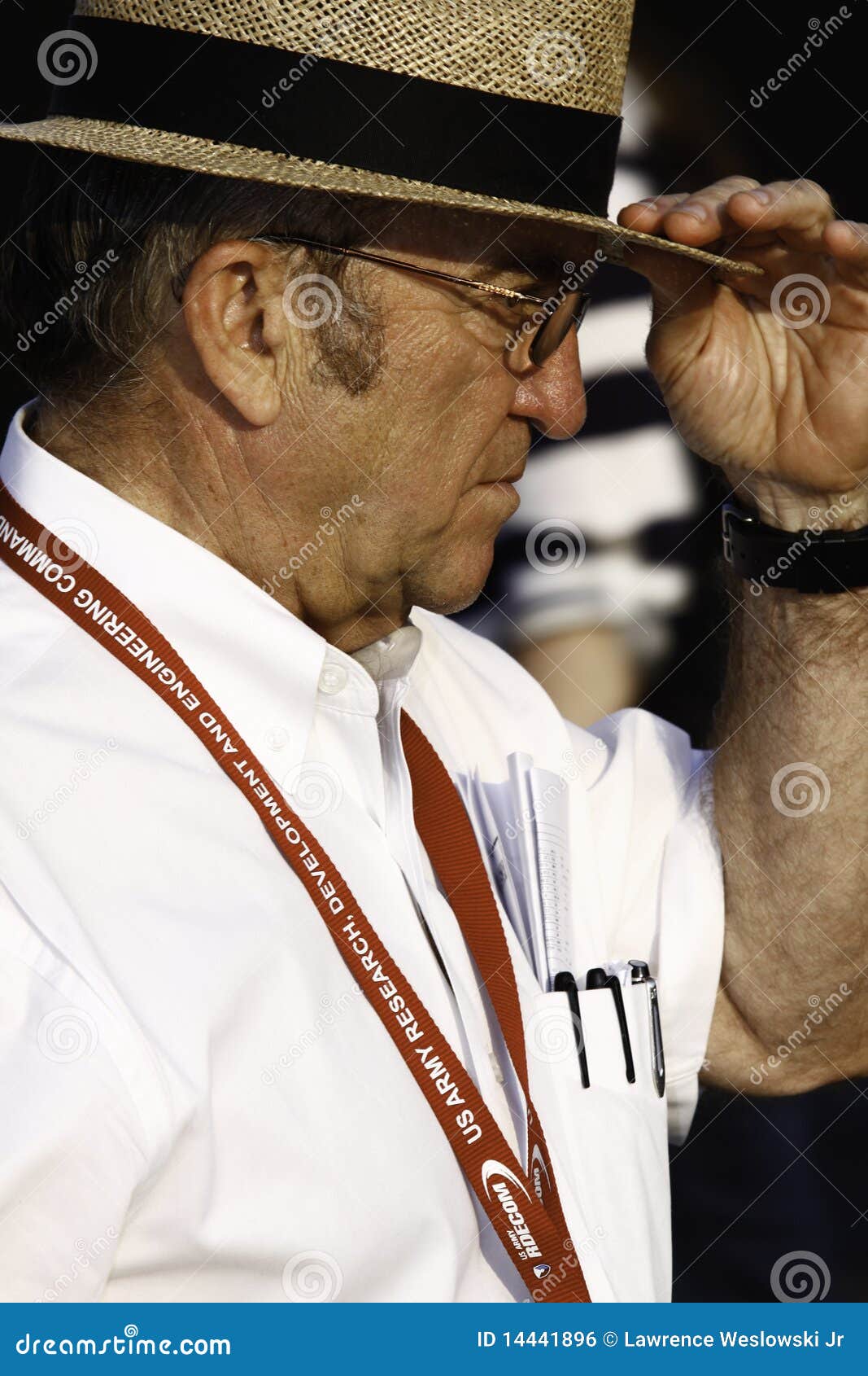 NASCAR Inhaber Jack Roush und sein Hut Redaktionelles Foto