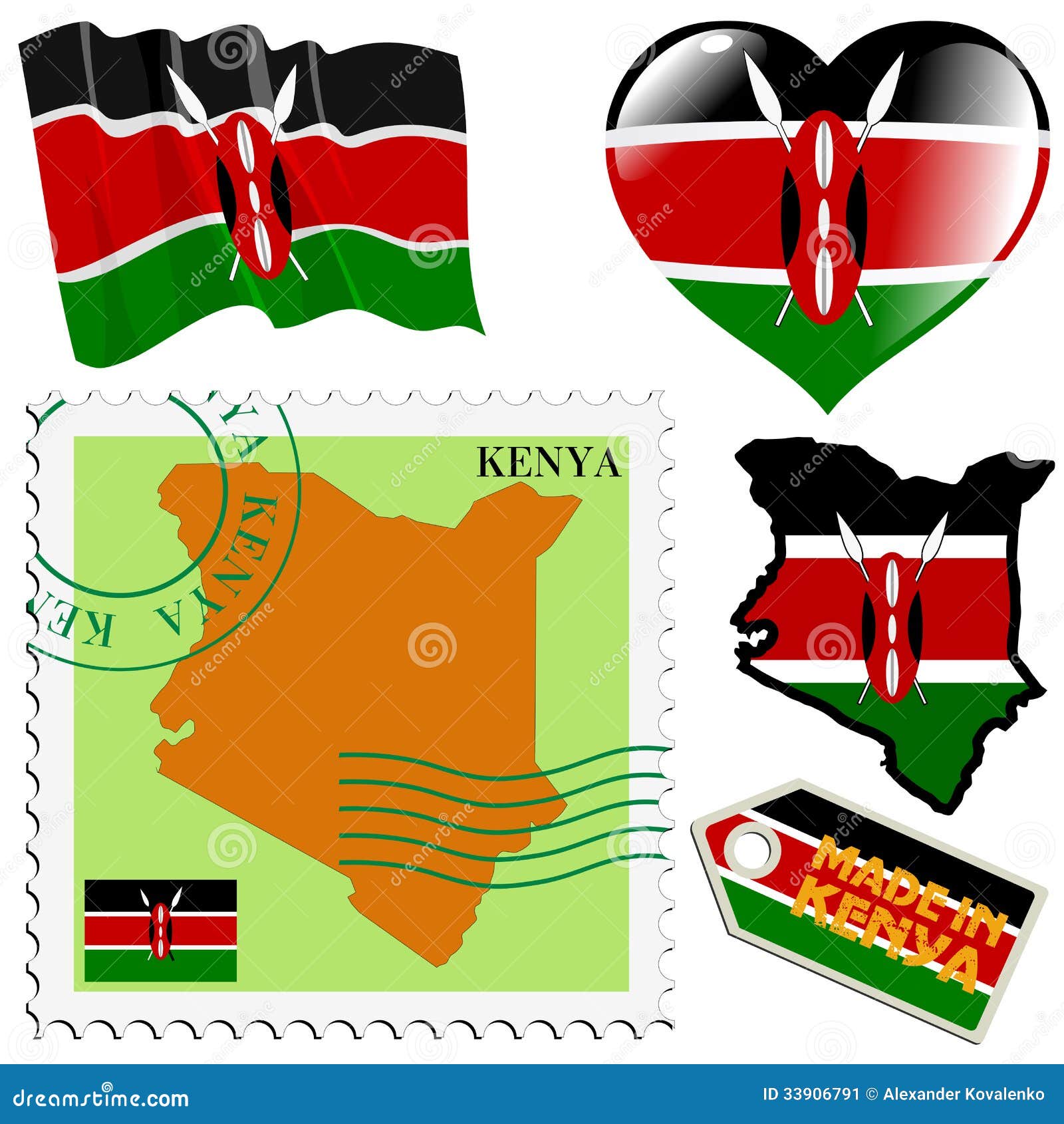 National Colours Of Kenya Stock Image - Image: 33906791