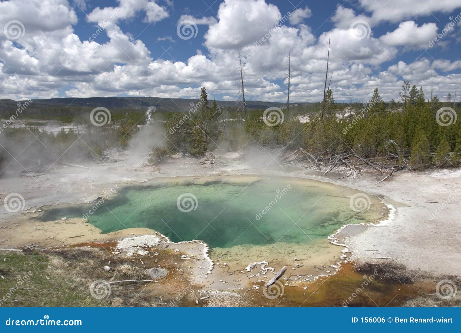 Royalty Free Stock Image: Natural pool. Hot spring, Yellowstone ...