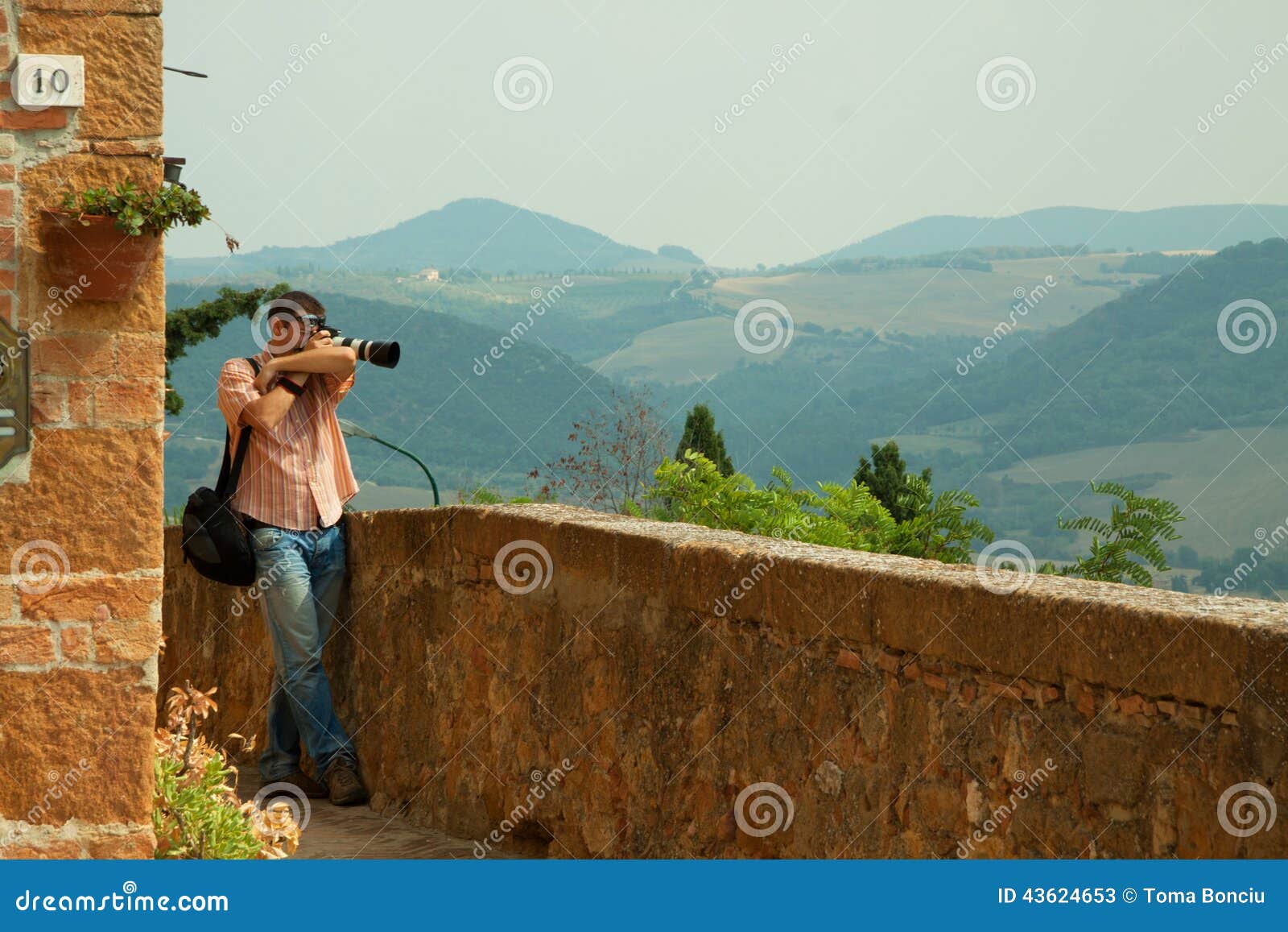 Stock Photo: Nature and landscape photographer in Tuscany