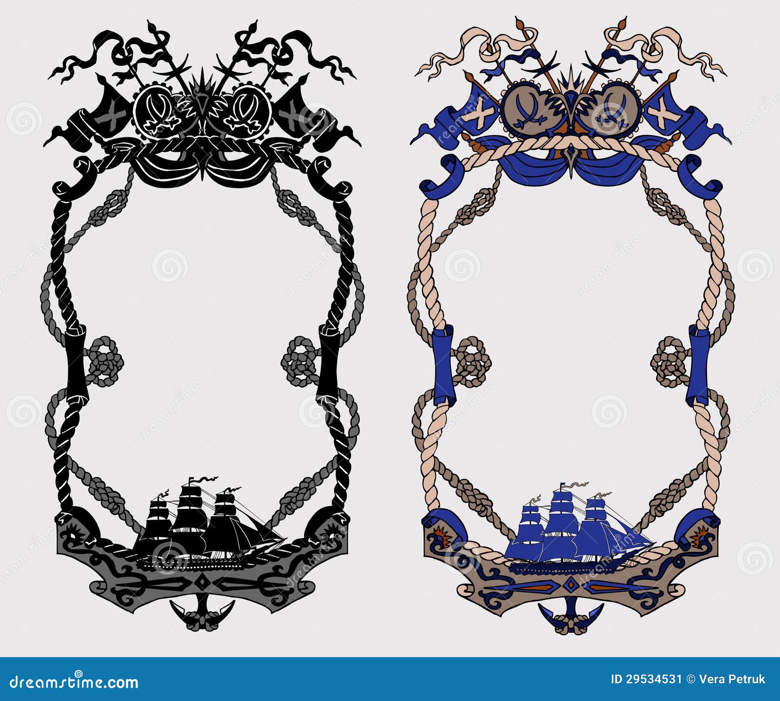 Nautical Borders Stock Image Image 29534531