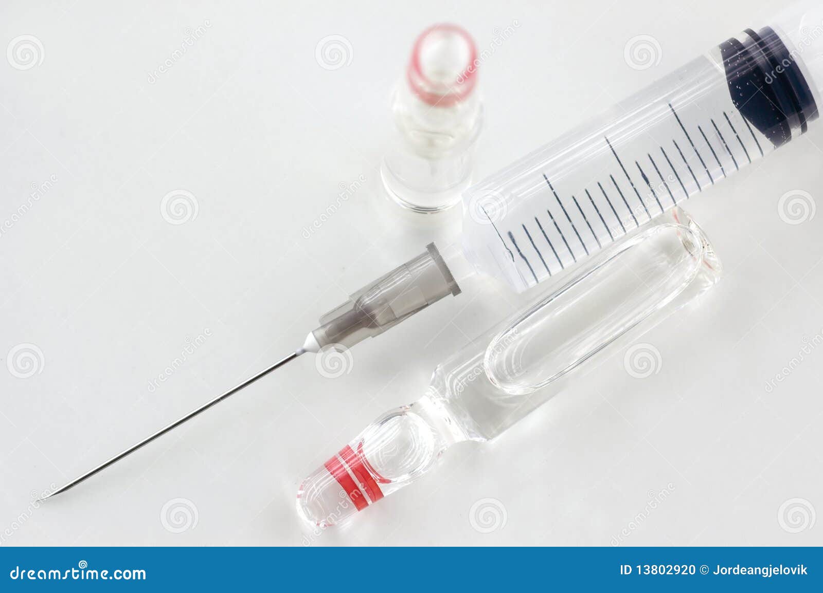 Needle With Ampules Stock Photo Image 13802920
