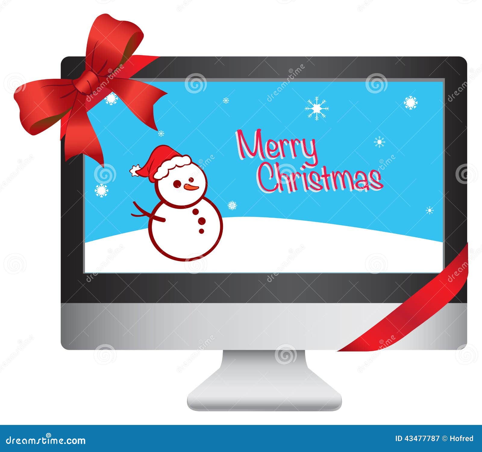 new computer christmas gift vector illustration stock new computer christmas gift vector illustration stock