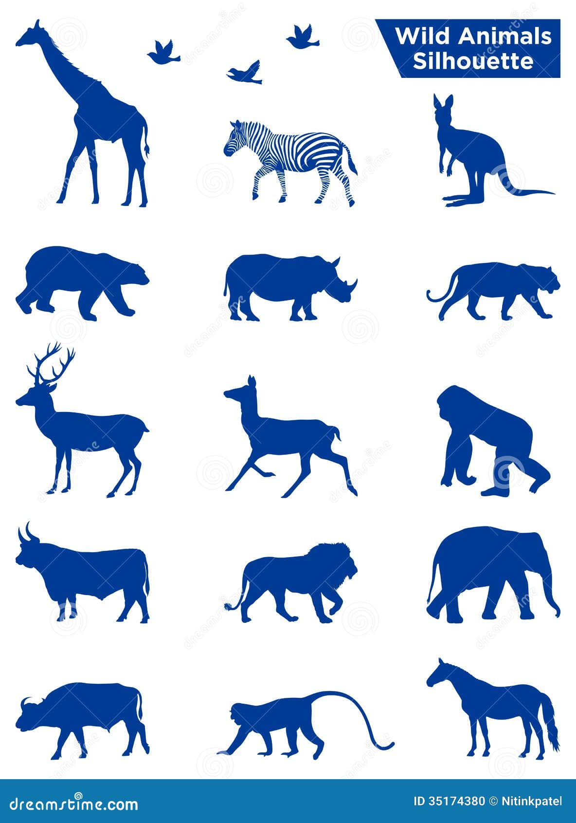 它是包含许多野生动物的一个有吸引力的狂放的生活剪影.