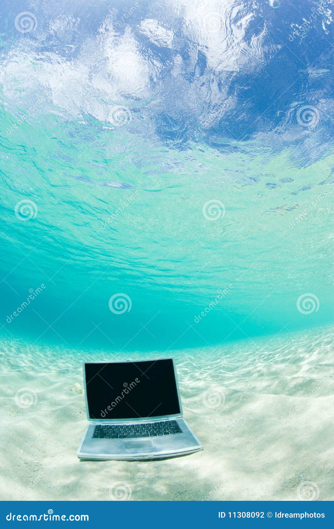 Notebook Computer Underwater Beach Stock Photography Image 11308092