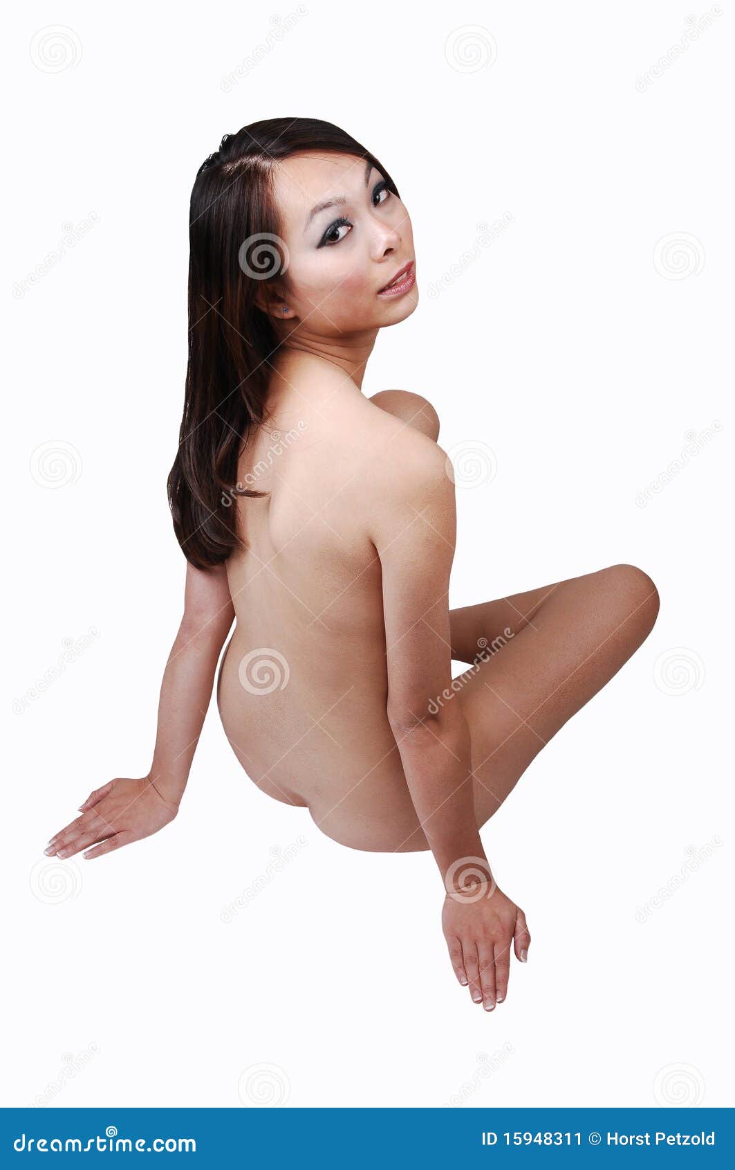 girl sitting on stool Nude bar