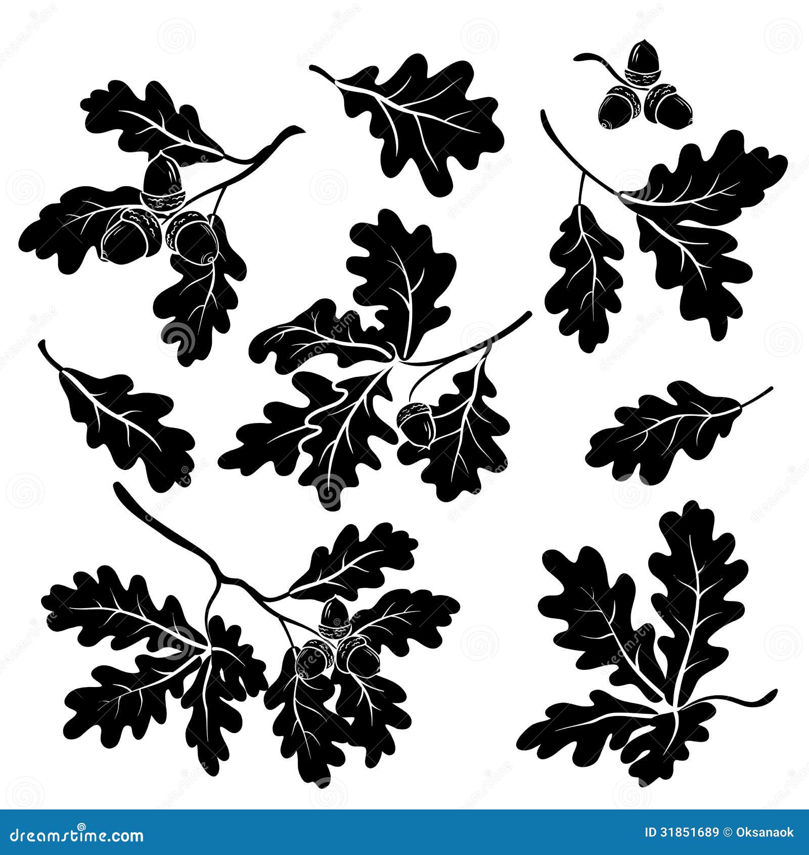 clip art oak leaf silhouette - photo #15