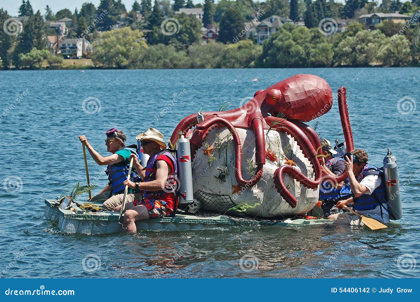 Octopus Milk Carton Boat Editorial Photography - Image: 54406142