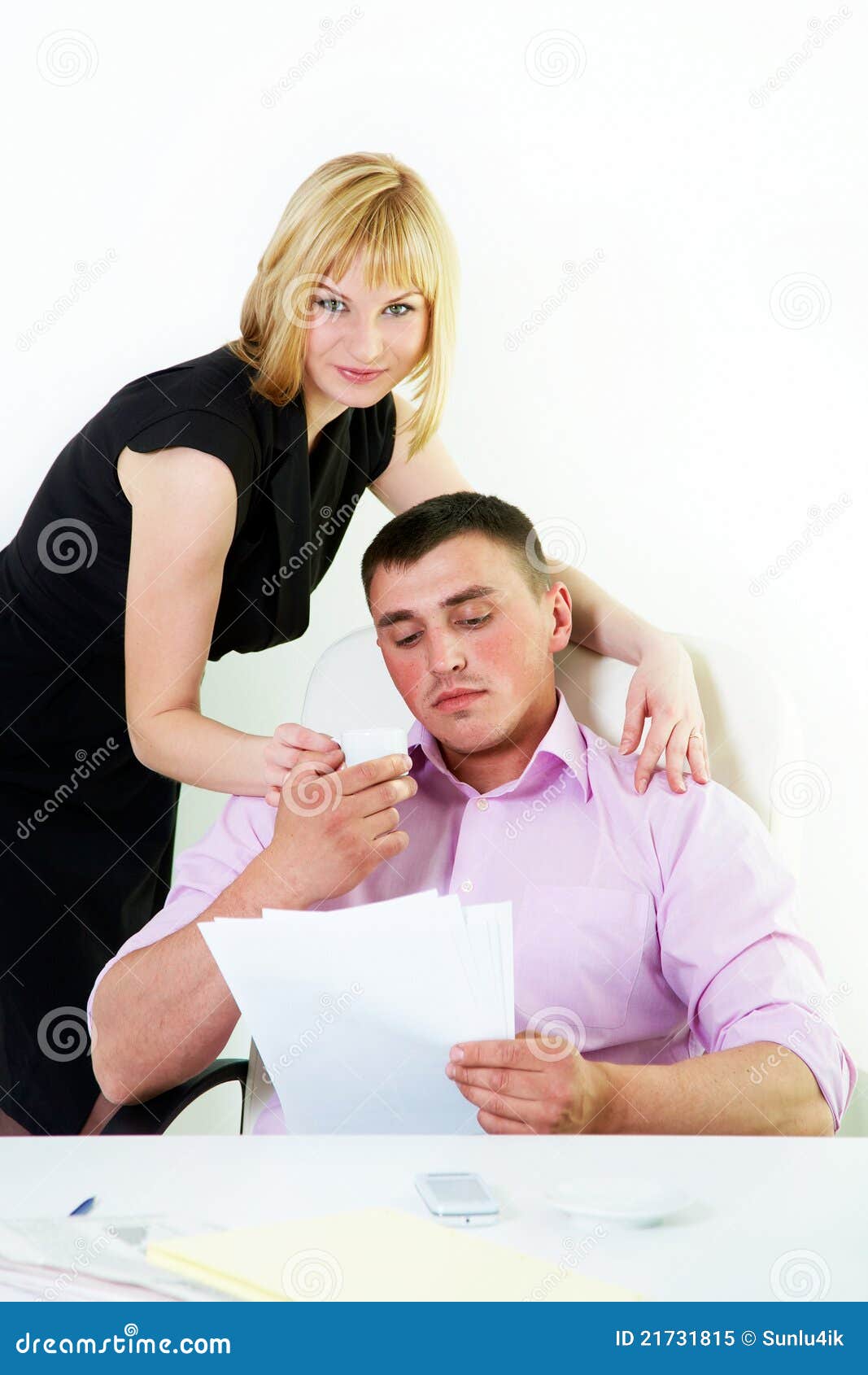 Office Flirt Royalty Free Stock Photo - Image: 21731815