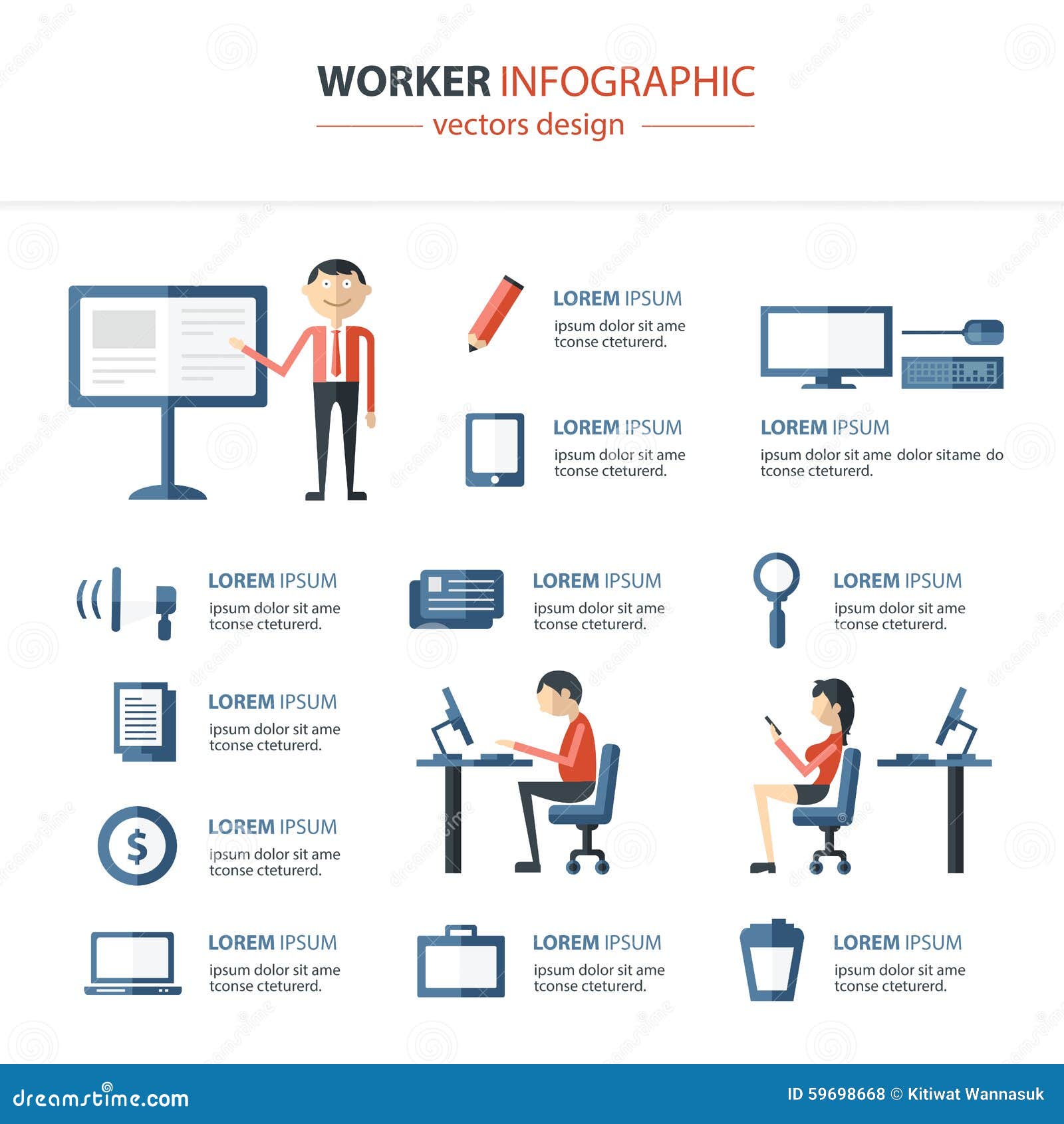 design based flowchart Illustration Stock  59698668 Image: Office  Infographics
