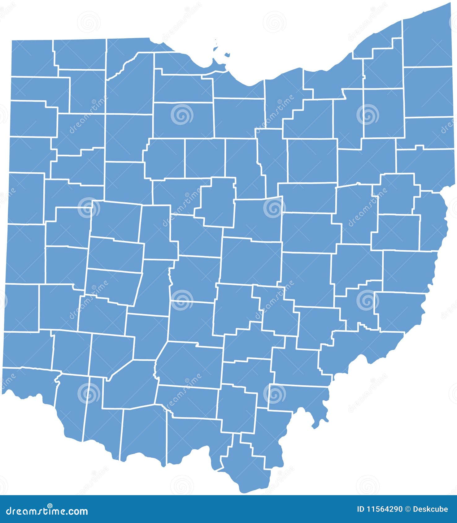 Ohio State Map With Counties And Cities - United States Map