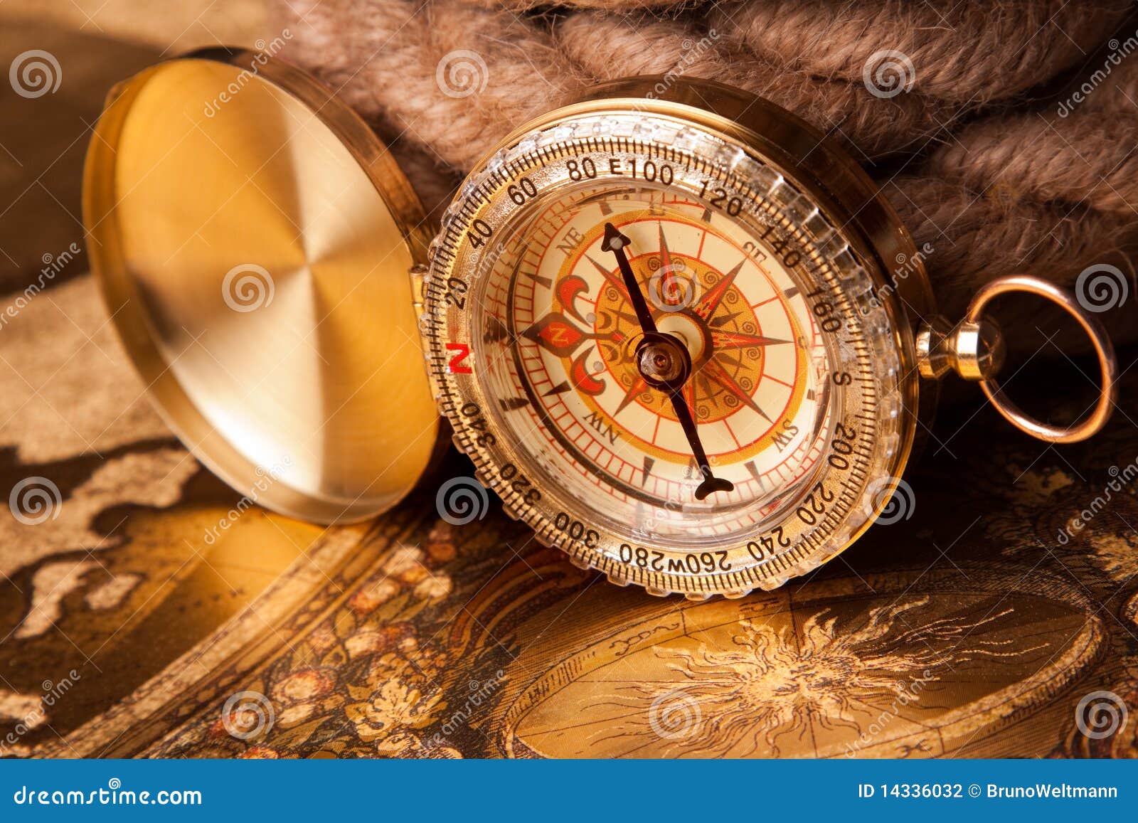 Old Compass Stock Photography Image 14336032