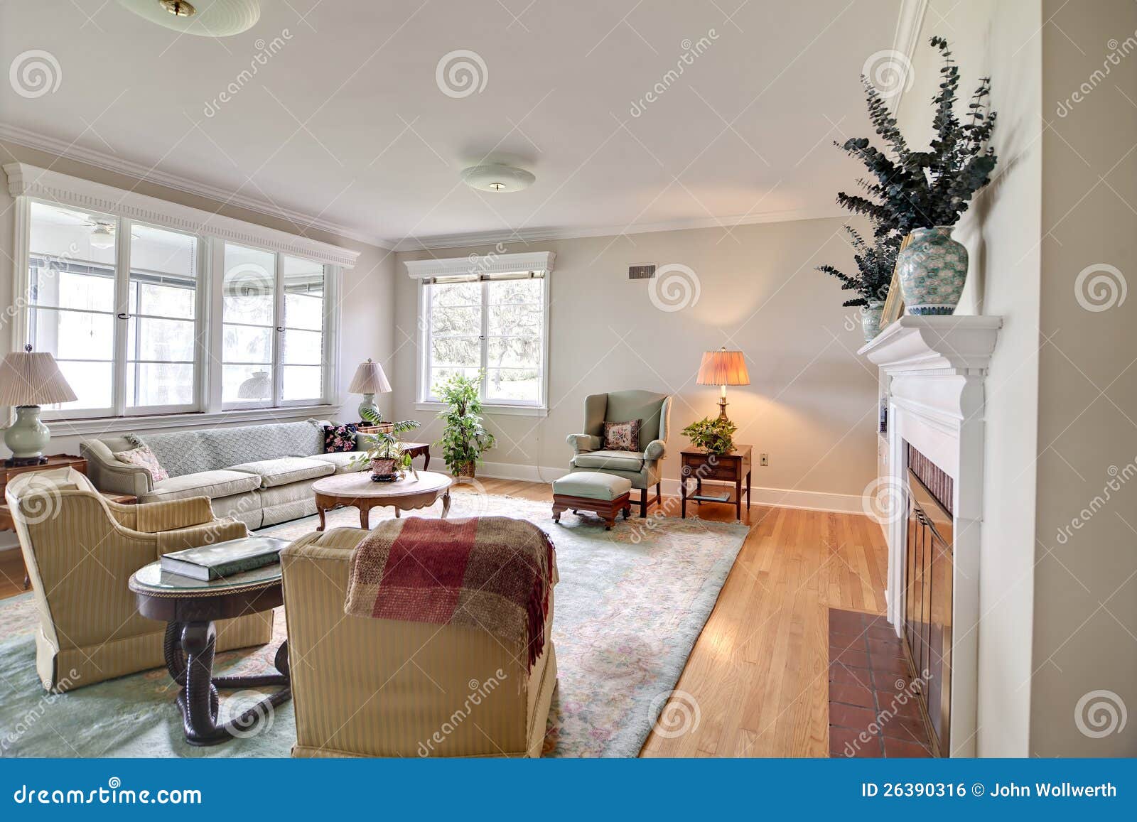 Old dated home interior with old furniture.