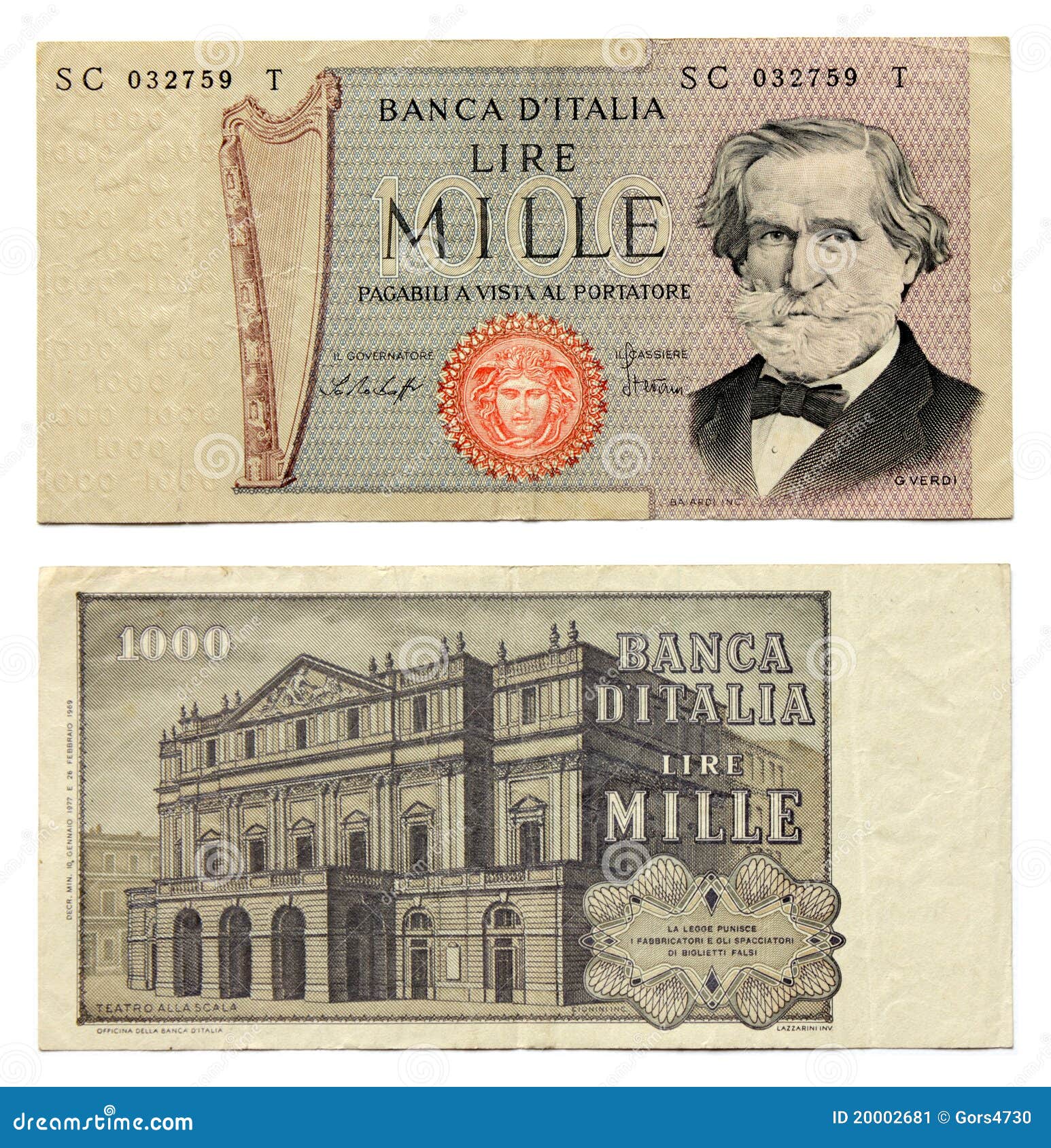 Old Italian Money Stock Image  Image: 20002681