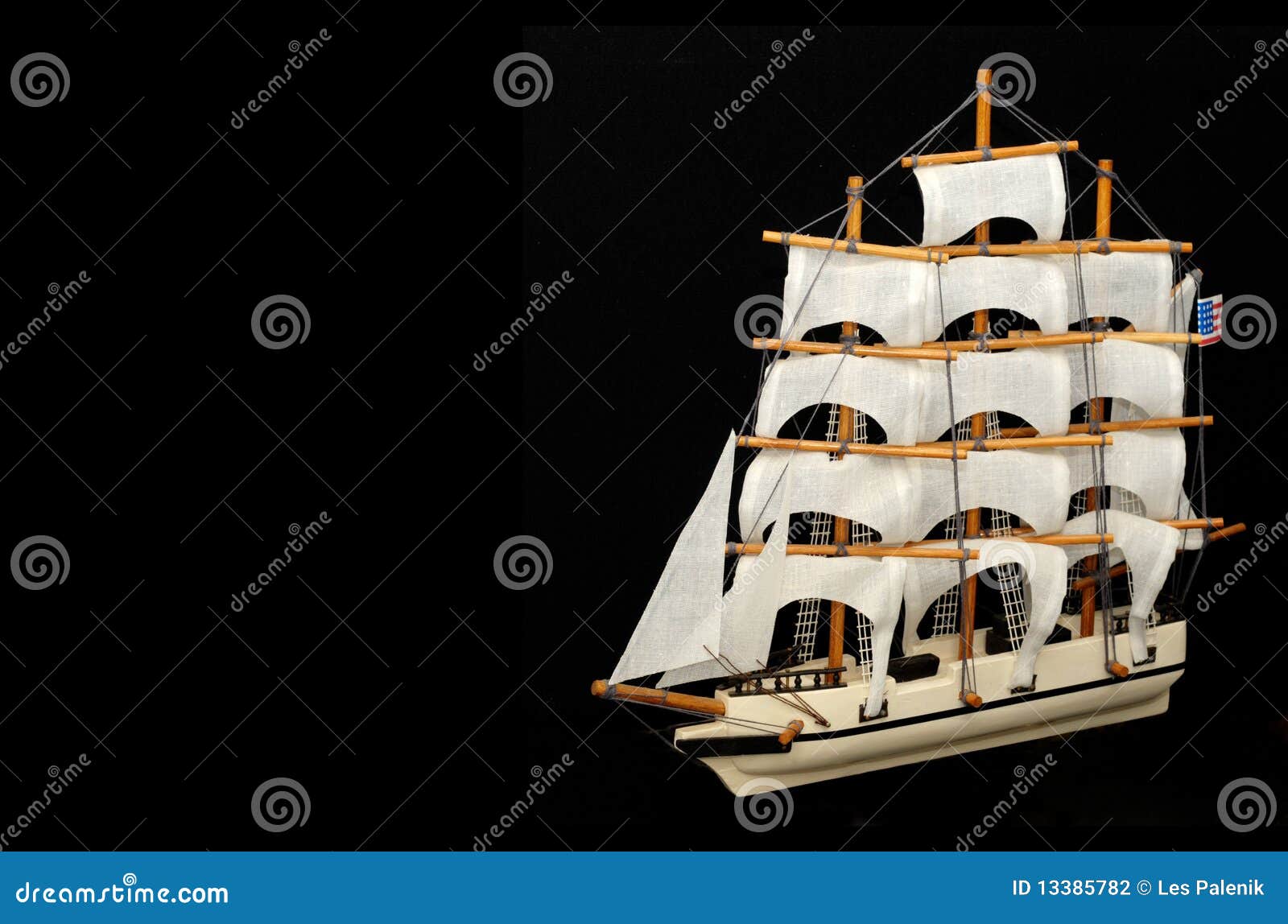 Replica model of 1846 whaling ship Clipper.