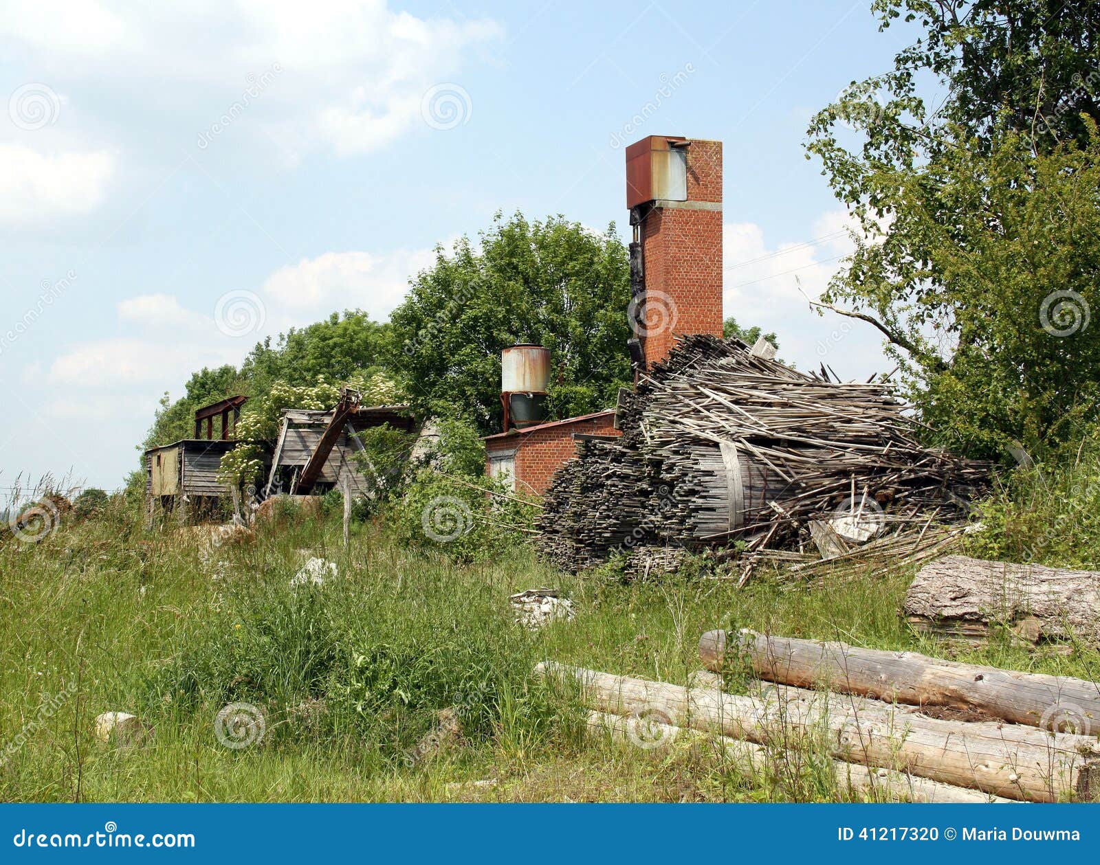 Old saw mill is no longer operation in the Belgian Ardennes.