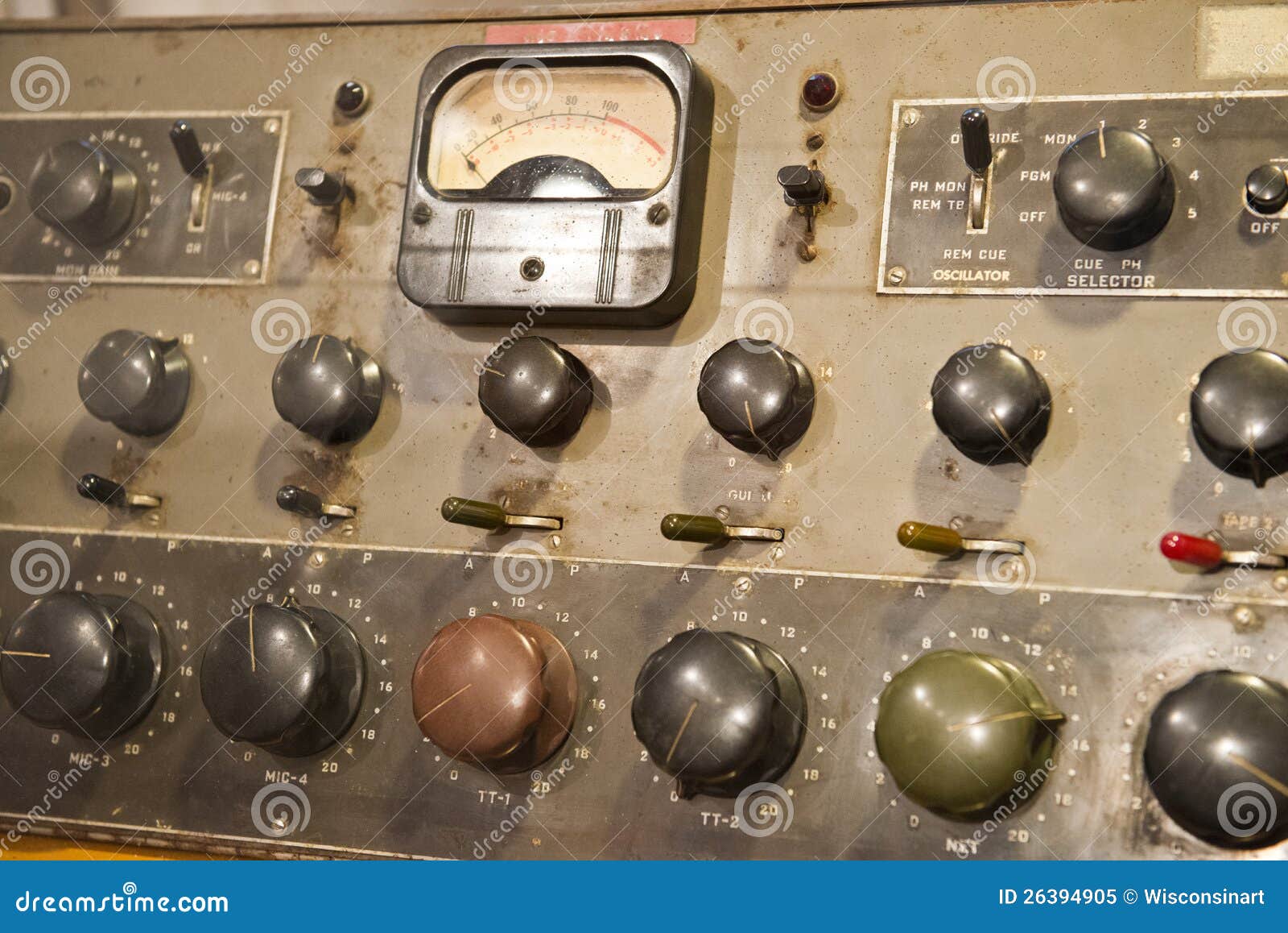 Old Vintage Antique Electronic Control Board Royalty Free Stock Photo