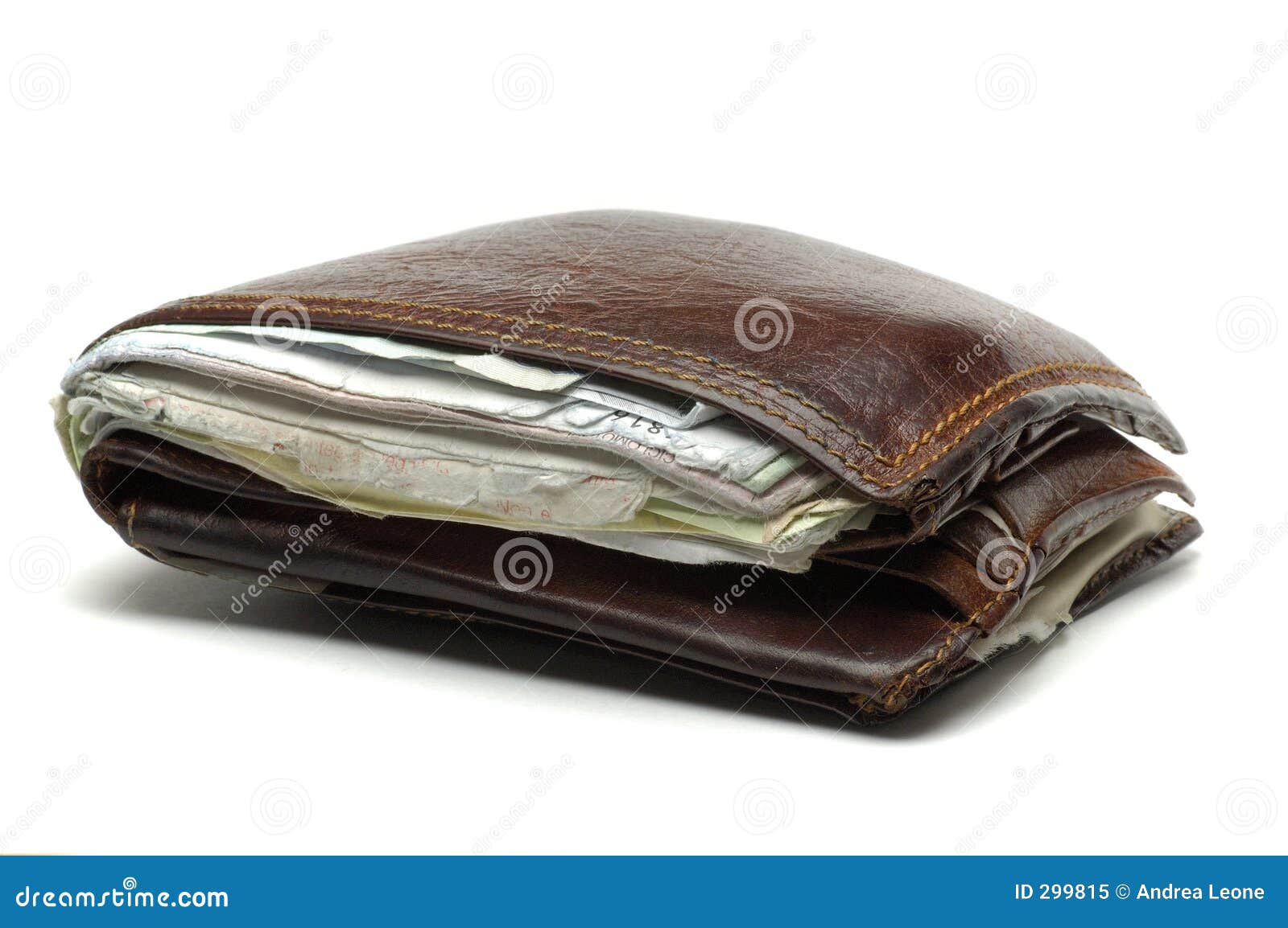 Old Wallet With Useless Papers Royalty Free Stock Photo Image 299815